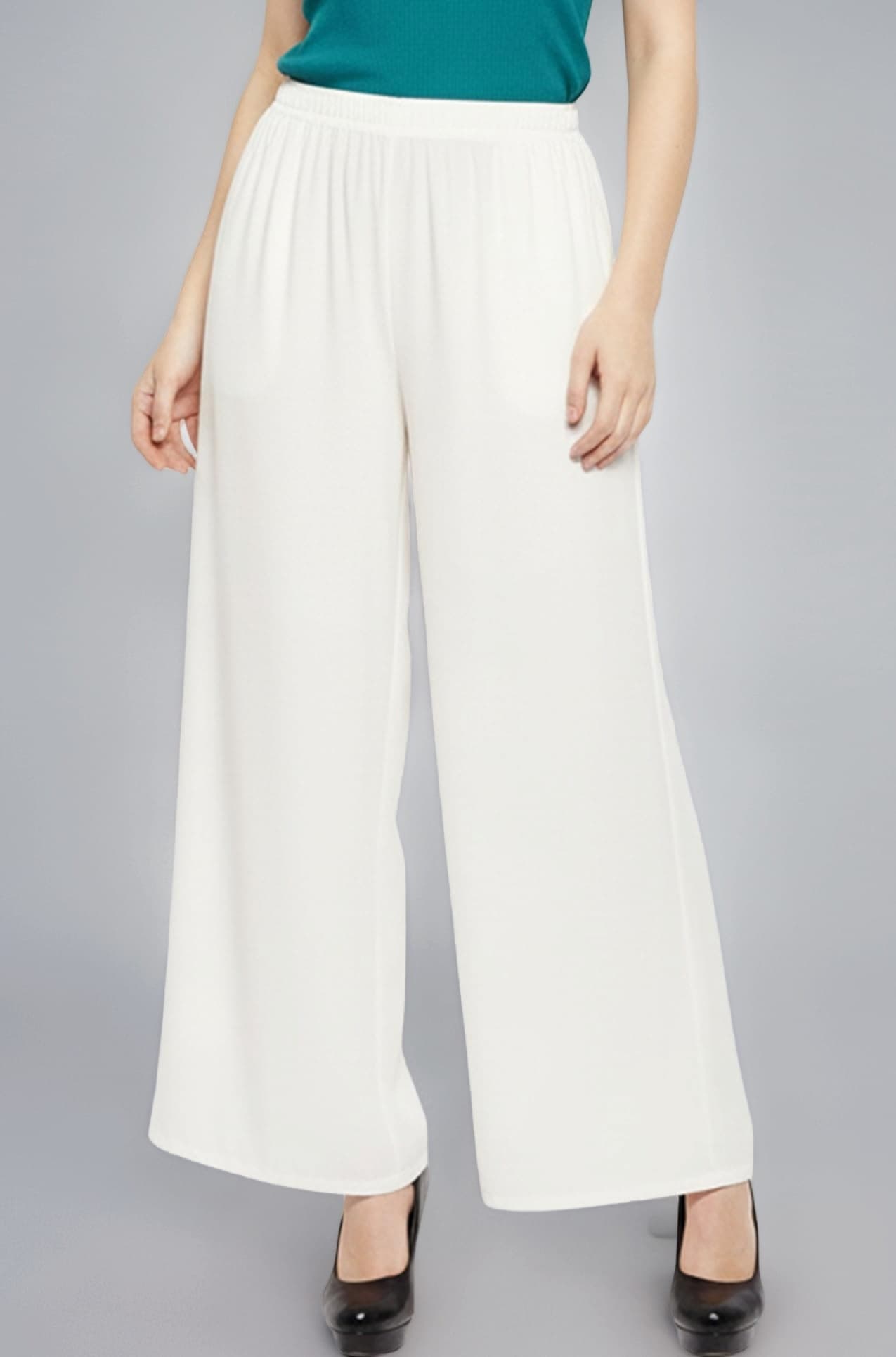 Go Gazab - Stylish Women's Palazzo: Trendy Rayon Solid Color Ethnic Wear Palazzo