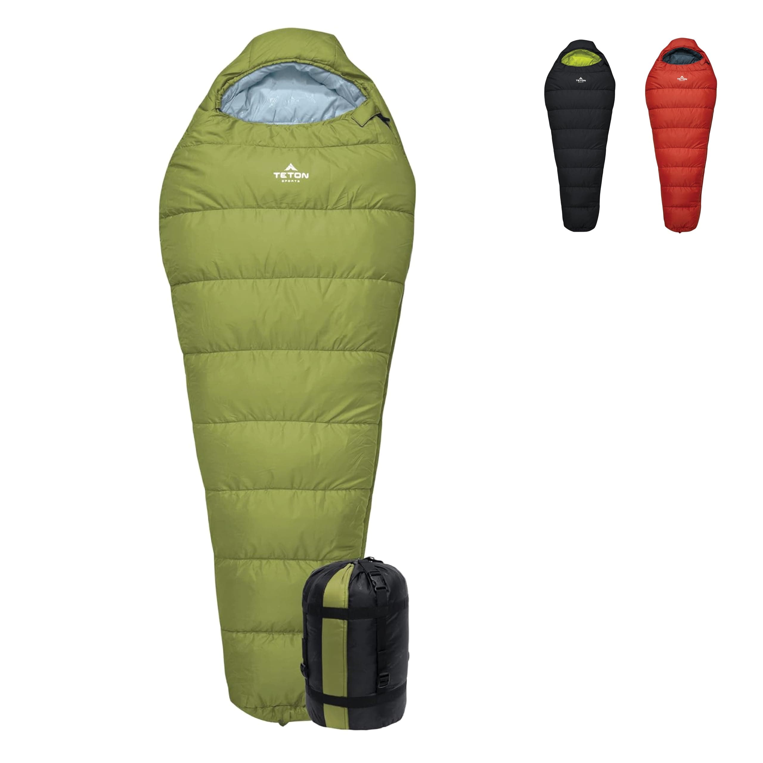 Teton LEEF Lightweight Mummy Sleeping Bag for Camping, Hiking, Backpacking; Cold Weather Option, Compression Sack Included