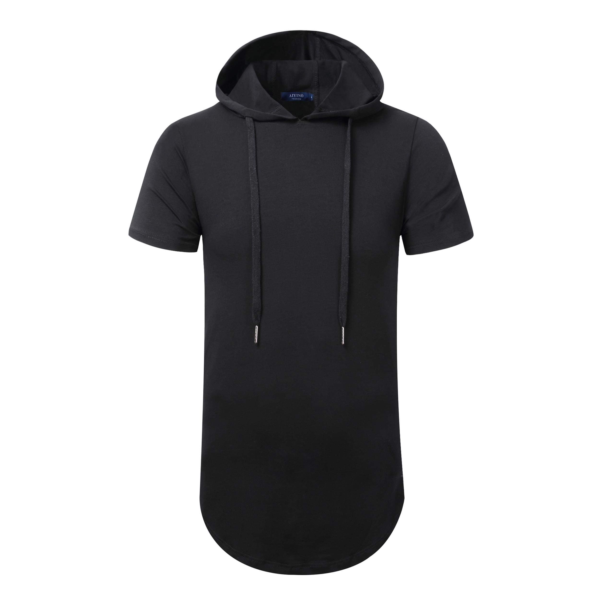 Men's Hipster Hip Hop Longline Pullover Hoodies Shirts