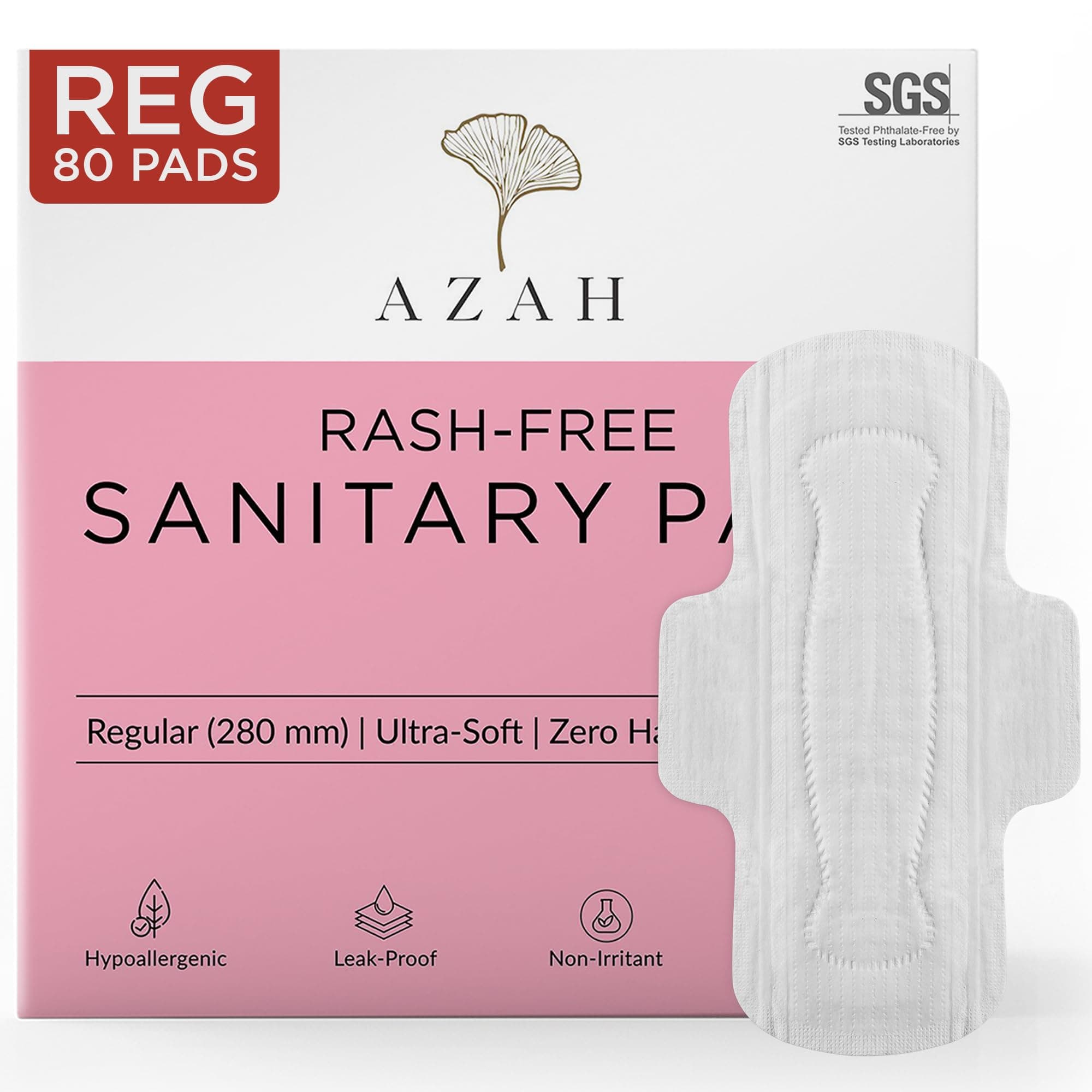 Sanitary Pads for Women Regular [Pack of 80] 100% Rash-Free sanitary napkins | 3x More Absorption, Cottony Soft and Dry Top Cover for heavy Flow | Toxin Free, Locks Odour, Leak-Proof