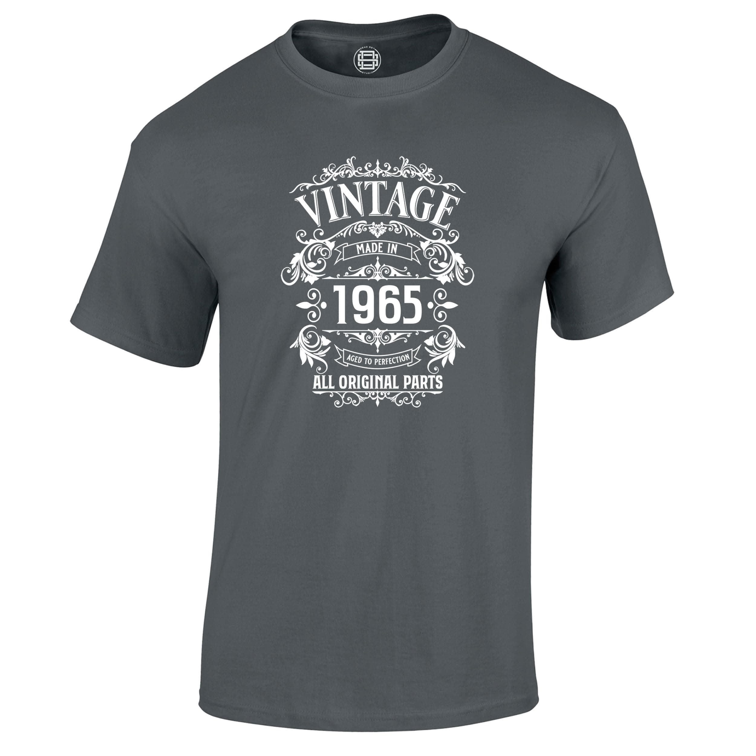 Dead Set Studio Mens 60th Birthday Gift T Shirt - 1963 All Original Parts - Born in 1963, 60th Birthday Gifts for Him, 60th Birthday Gift Idea for Men