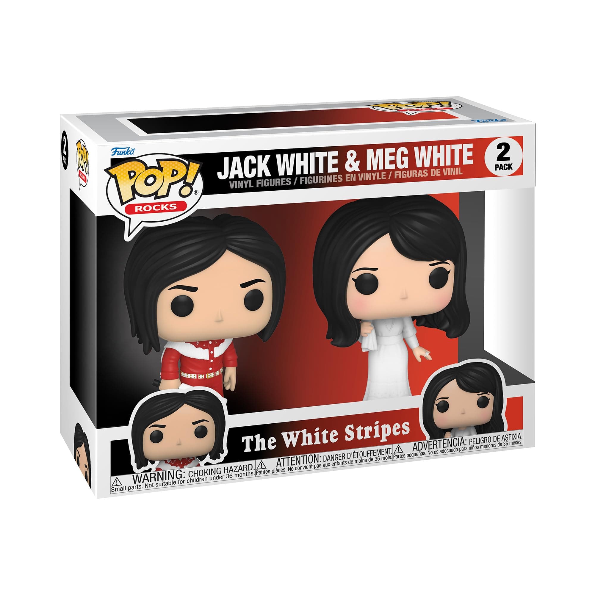 POP! Rocks: the Meg White Stripes 2pk - Collectable Vinyl Figure - Gift Idea - Official Merchandise - Toys for Kids & Adults - Music Fans - Model Figure for Collectors and Display