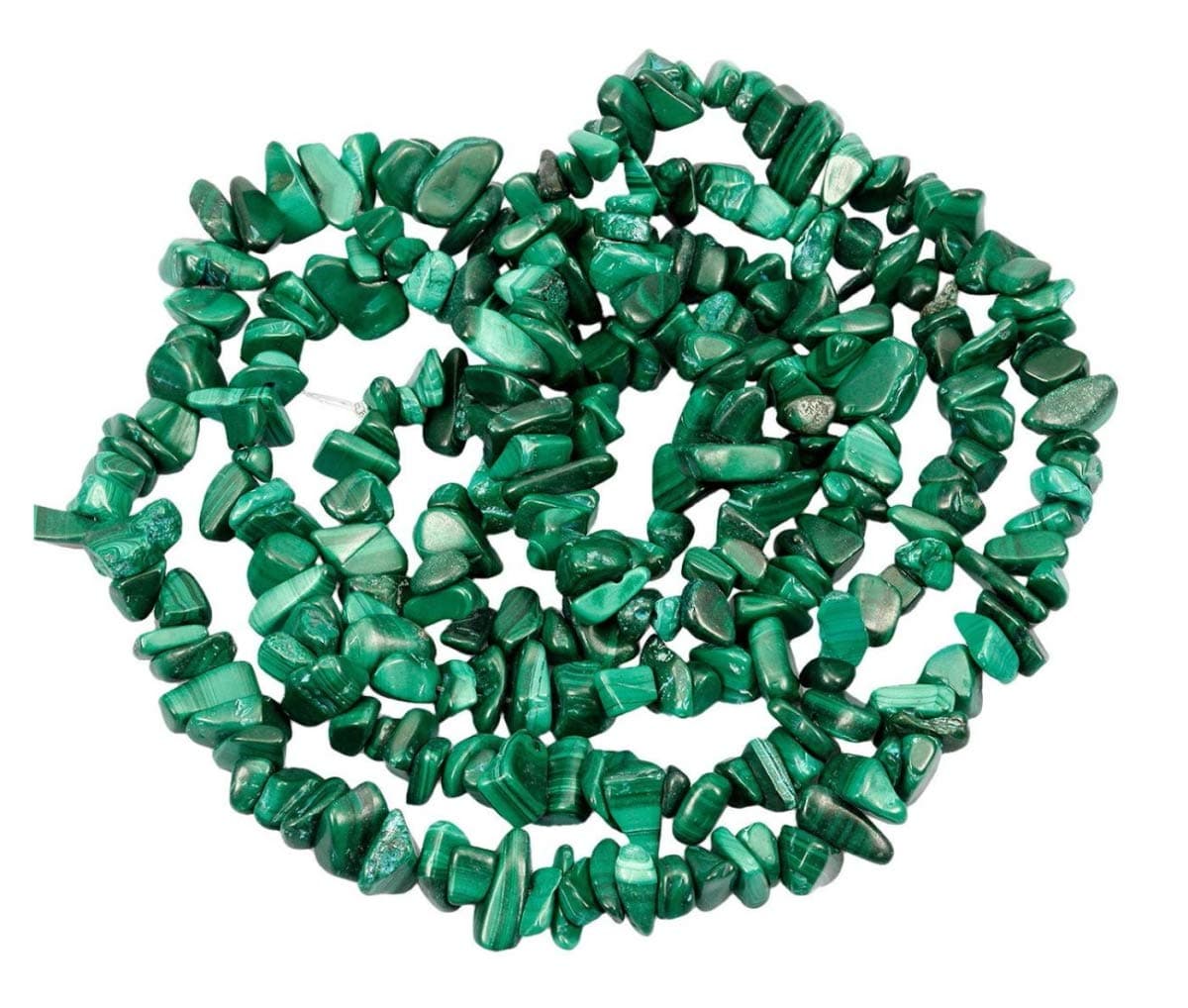 1 Strand Adabele Natural Green Malachite Gemstones Chip Loose Beads Drilled Hole Free Form 5mm-8mm Gem Stone Spacer 32 Inch for Craft Jewelry Making GZ1-32