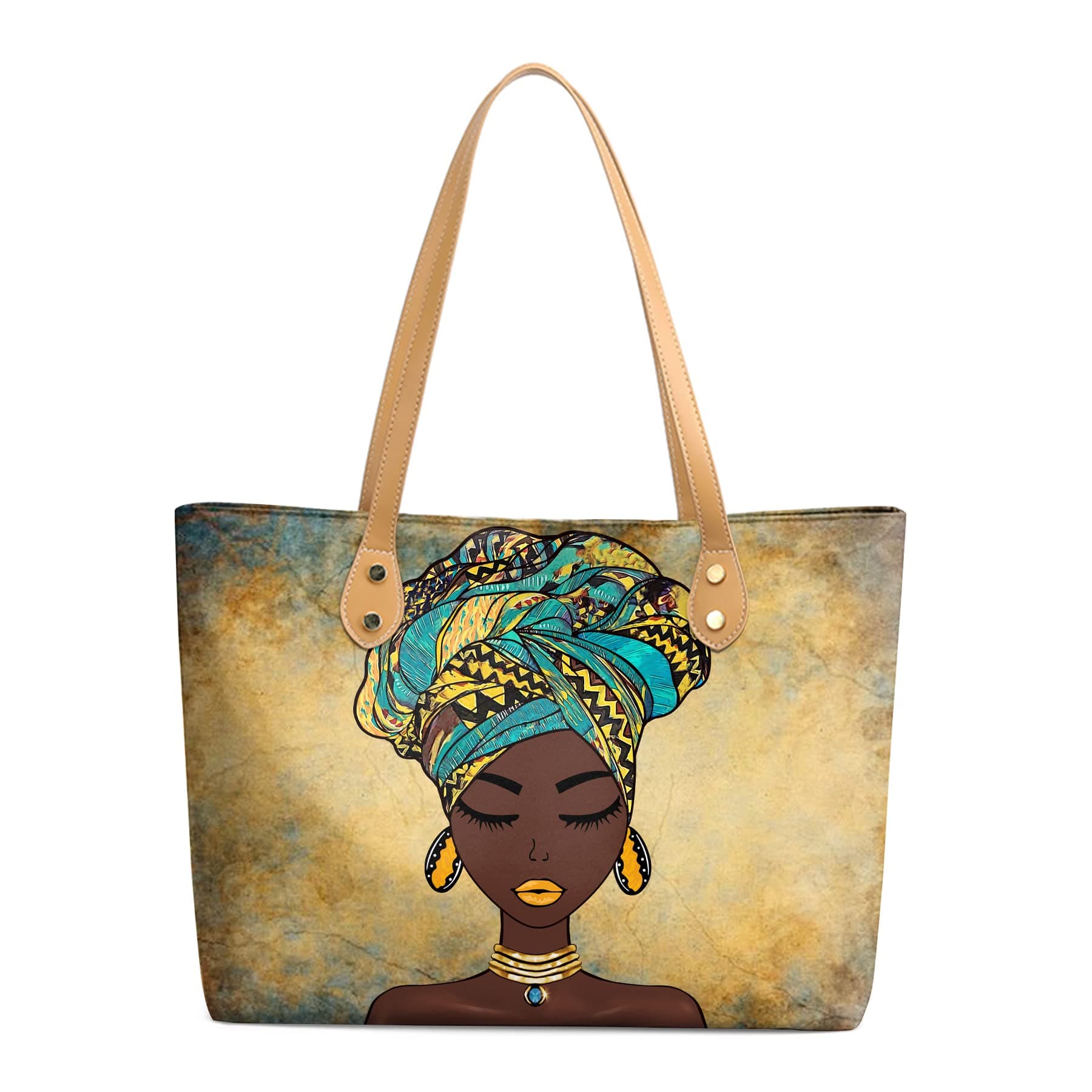 FZNHQL Tote Bags African American Handbags For Black Women Fashion Shoulder Bags Beach Work Travel Gift Bag