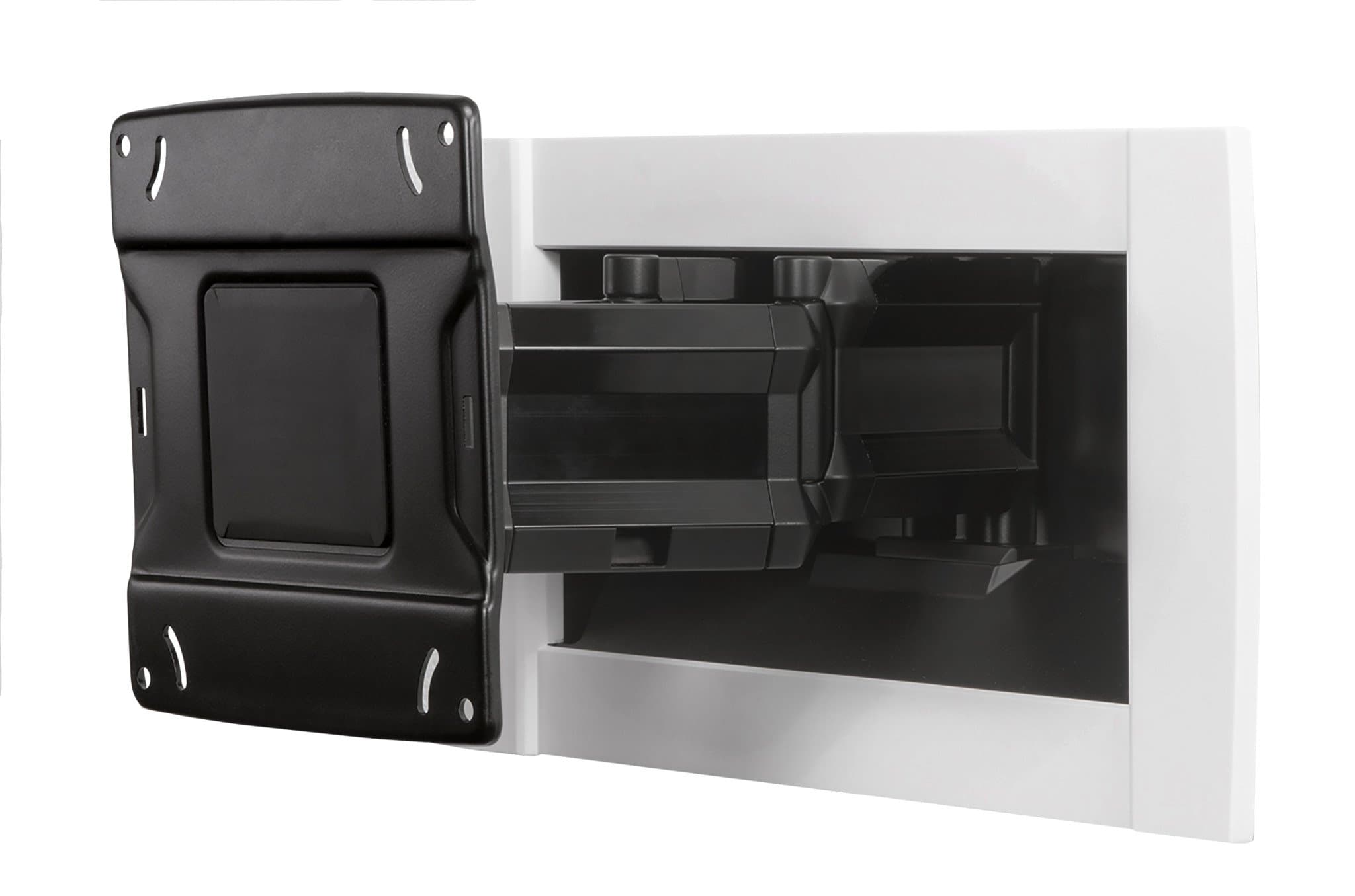 OmniMountOE120IW Recessed in-Wall Full Motion Articulating TV Mount for Most 42-80 Inch TVs, Easy Install and Hides Your Cables. Supports up to 120 pounds