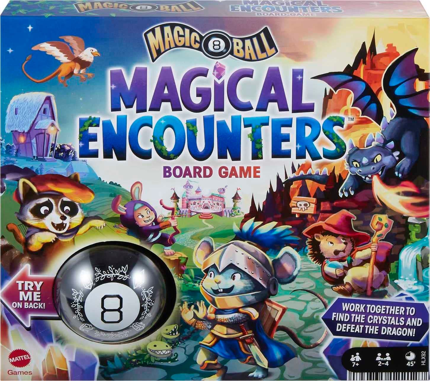 Magic 8 Ball Magical Encounters Board Game for Kids & Families, Cooperative Player Game with Real Magic 8 Ball