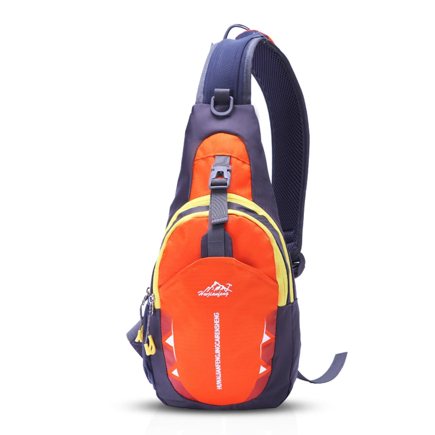 FANDARESling Bag Shoulder Backpack Cycling Crossbody Bag Single One Strap Backpack Running Hiking Outdoor Travel Men/Women Polyester Yellow