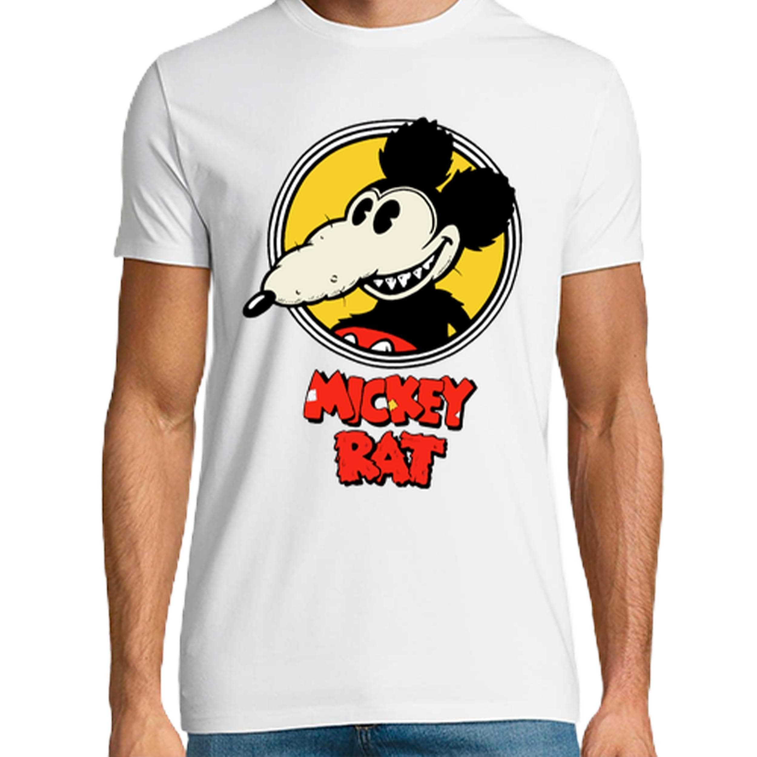 Altru Apparel Mickey Rat t-Shirt for Men Graphic tees | White & Gray T-Shirt for Men | Half Sleeve fit T-Shirt for Mens tees