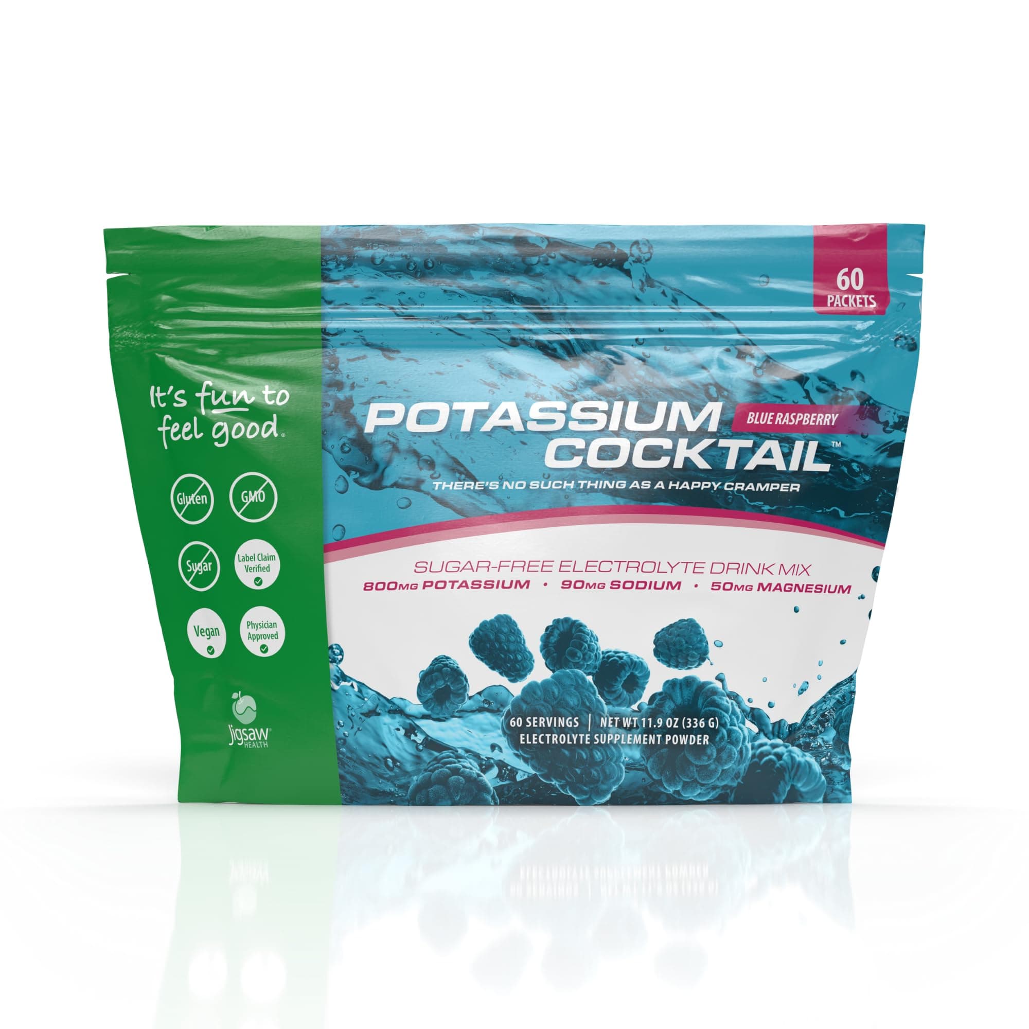 Potassium Cocktail | Formerly Pickleball Cocktail | Blue Raspberry Flavor | 60 Servings (Packets)
