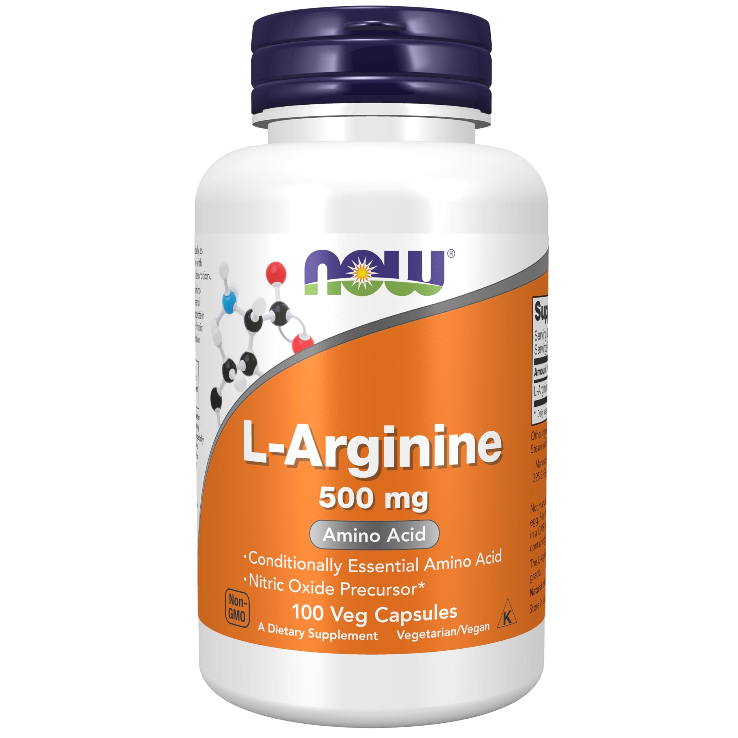 Now Foods L-arginine 500mg -Pack of 100 Capsules