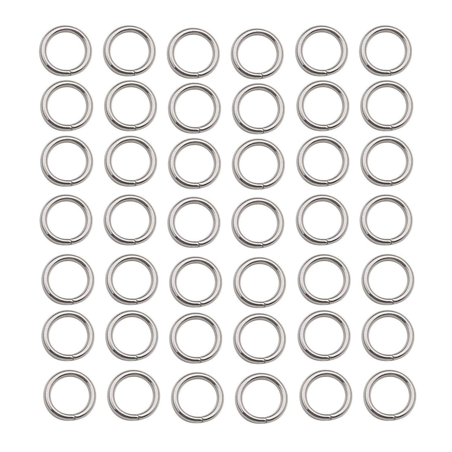 500 pcs Stainless Steel Split Rings Jump Rings Connector Rings for Jewelry Making Necklaces Bracelet Earrings Keychain DIY Craft (12609-8mm)