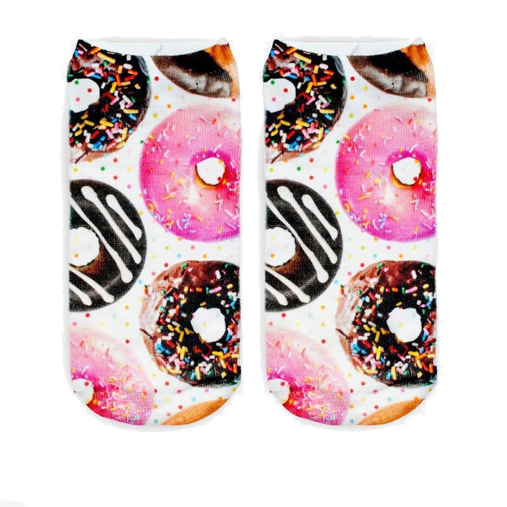 Lilac Beauty 3D Cotton Socks Short Socks Donuts Crew Socks for Women Men Kids Boys Girls 29635