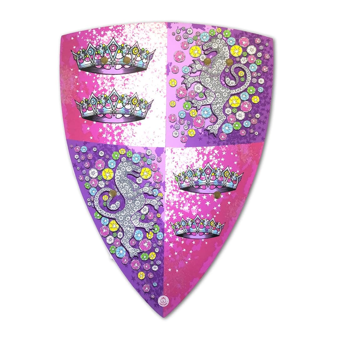 Liontouch - Crystal Princess Shield For Girls - Age 3-8 Years | Foam Toy For Kid’s Pretend Play With Medieval Pink & Silver Lioness Theme | Safe Battle Accessory For Dress Up & Royal Costumes