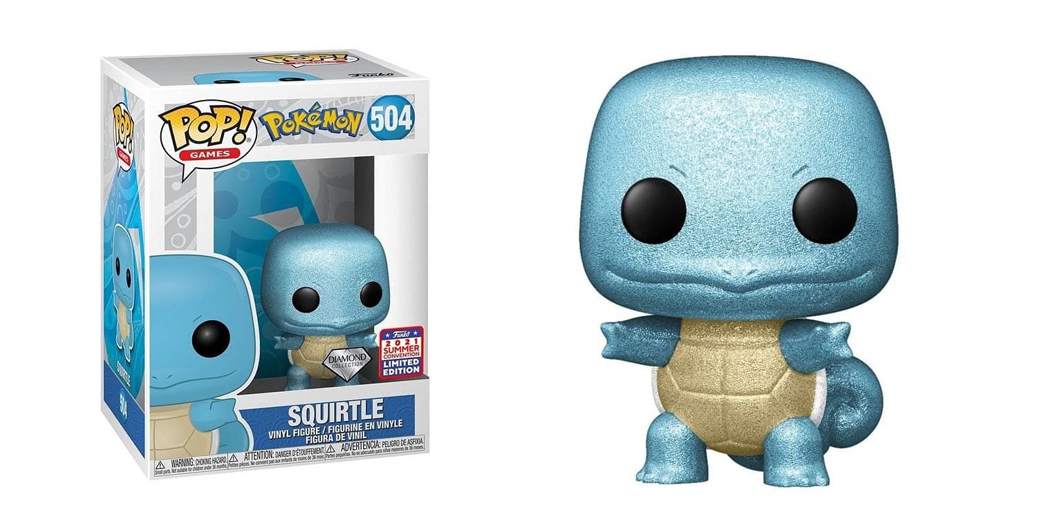 POP! Games: Pokemon - Squirtle Diamond Glitter Vinyl Figure - 2021 Summer Convention Shared Exclusive