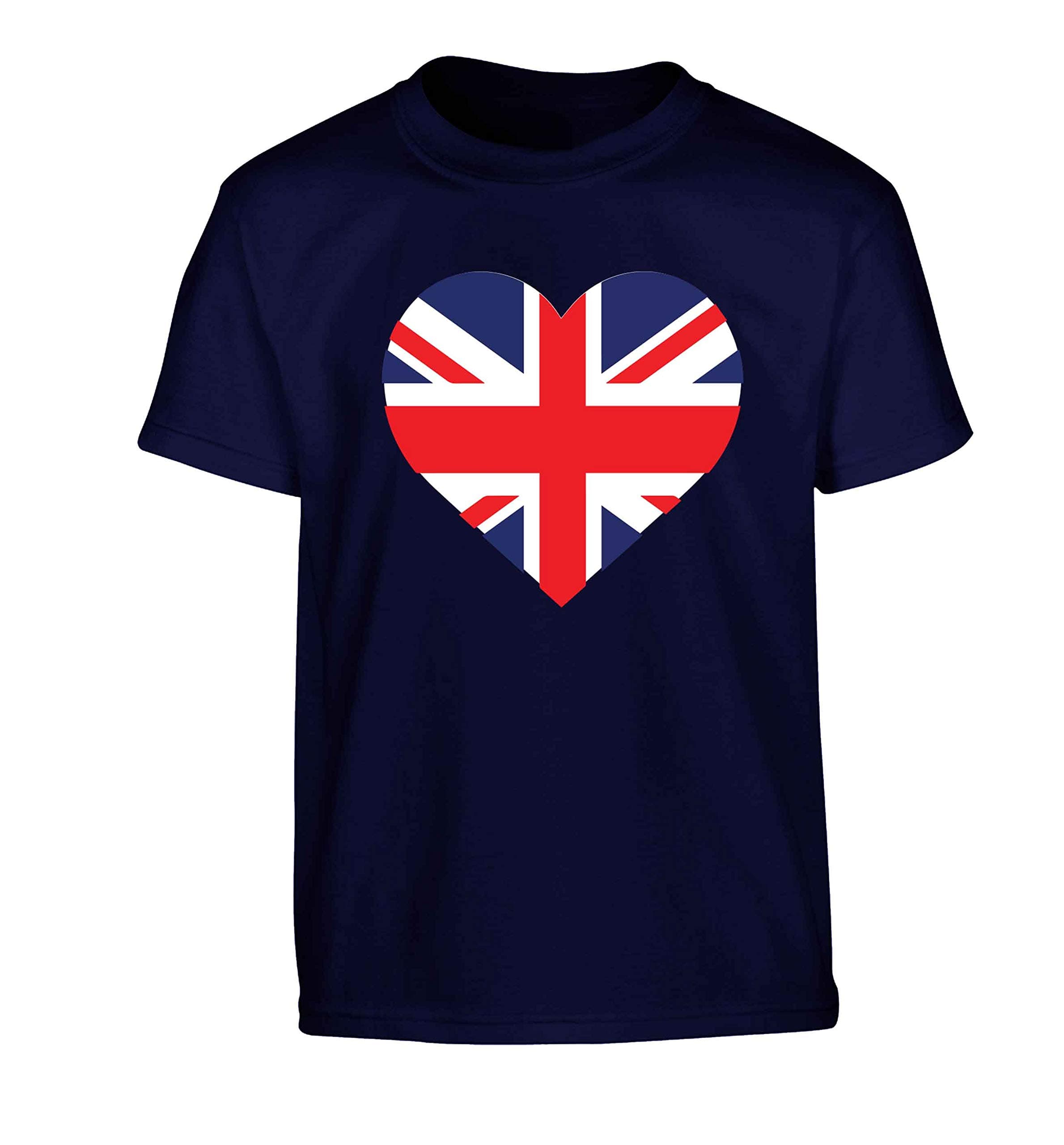 Flox Creative Children's T-Shirt Union Jack Heart