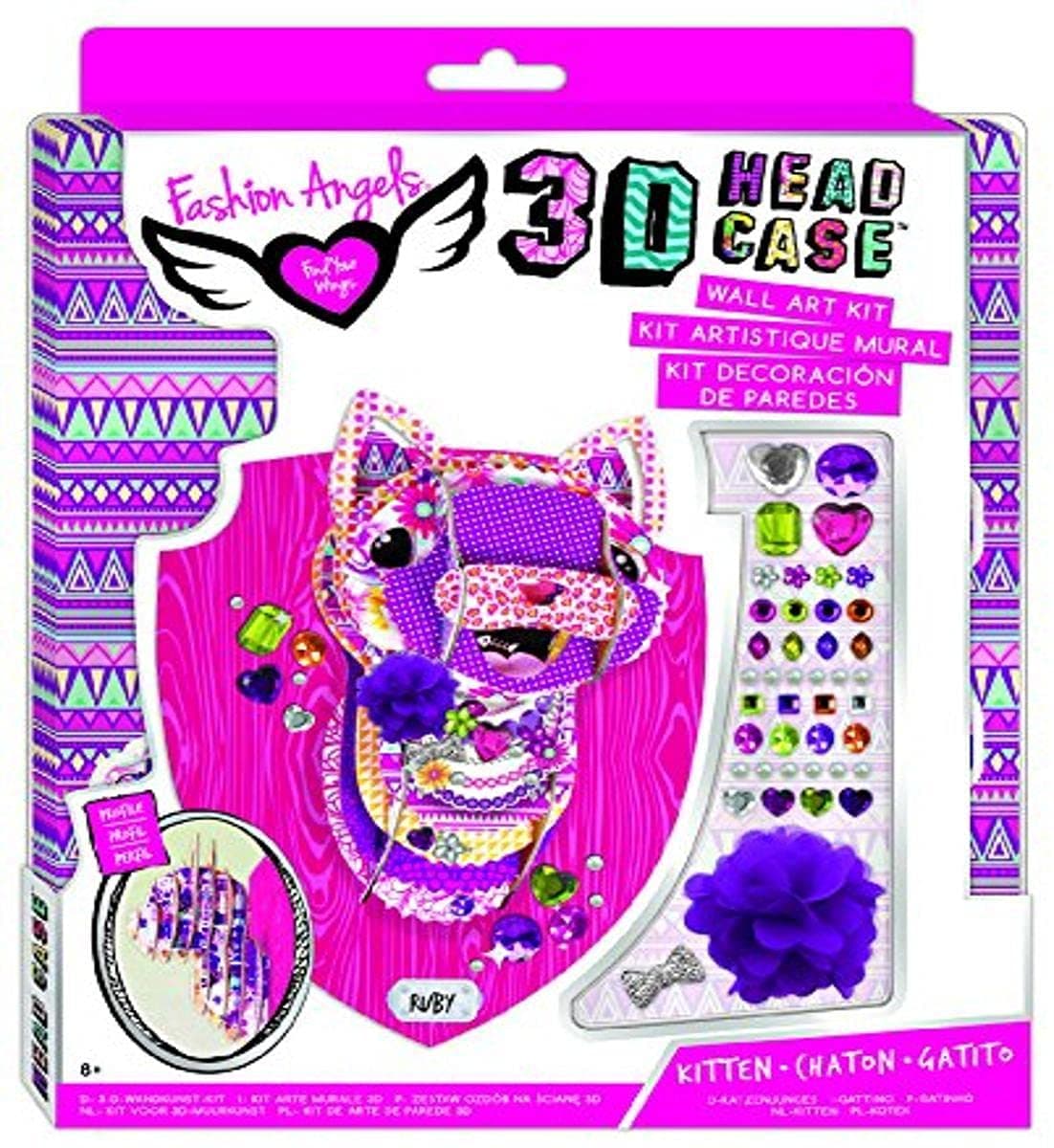 Fashion Angels 3D Kitten Head Case Art Kit - 8 Years & Above - Multi Color