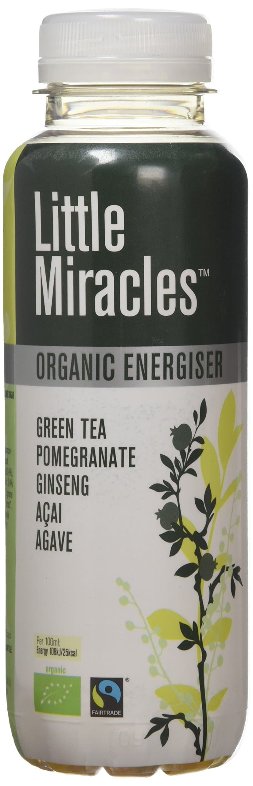Powershot Little Miracles Organic Green Tea Energy Drink, 330ml