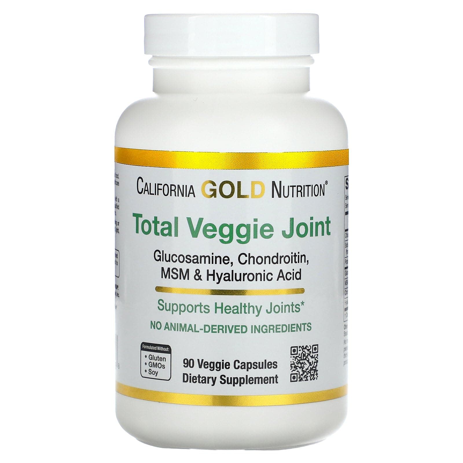 Total Veggie Joint, Vegetarian Glucosamine, Chondroitin, MSM & Hyaluronic Acid, 90 Veggie Capsules