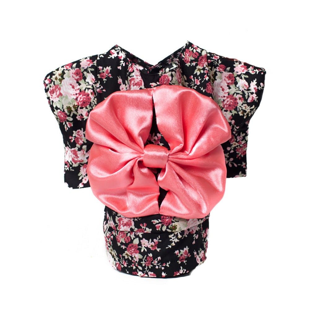 WeeHWeeH Dog Costume Halloween Cat Clothing Cosplay Japan Kimono Pet Clothes for Doggy Kitty Rabbits Pig Fun, Black, Small