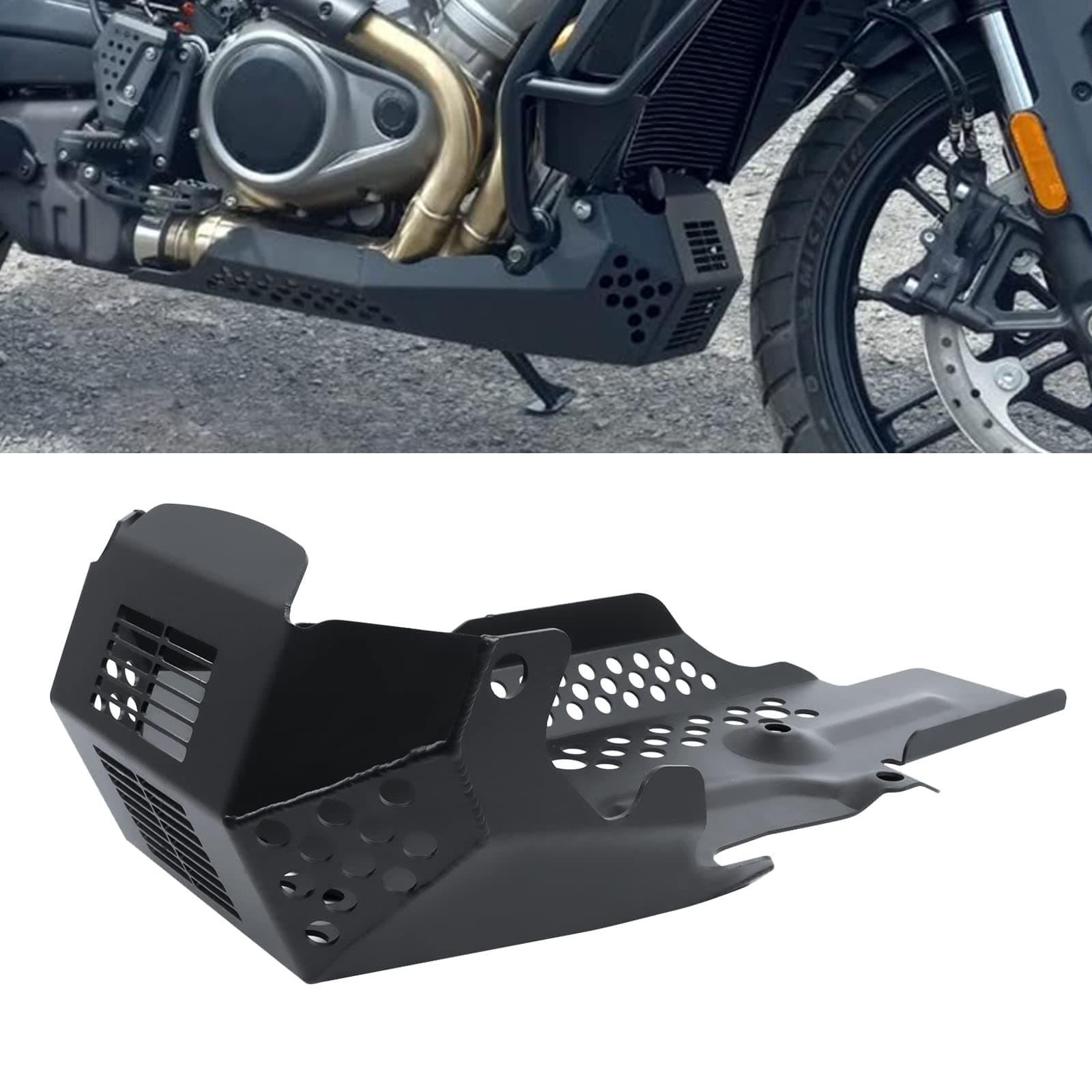 Worldmotop Engine Skid Plate Compatible with Harley PAN America 1250 RA1250 PA1250 PAN America 1250S 2021 2022 2023 2024 2025 Motorcycle Engine Protective Cover