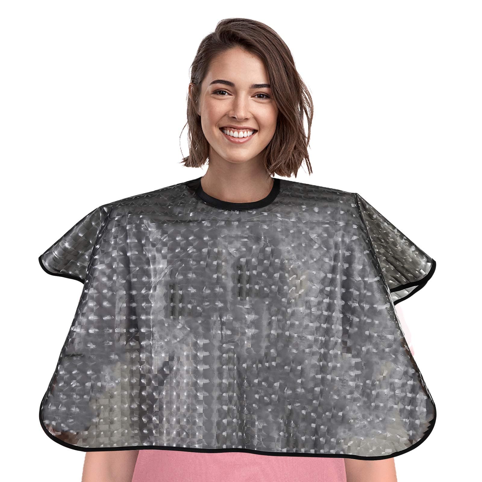 Waterproof Hair Dye Cape,Short Comb-Out Capes for Hair Stylist,Makeup Apron f...