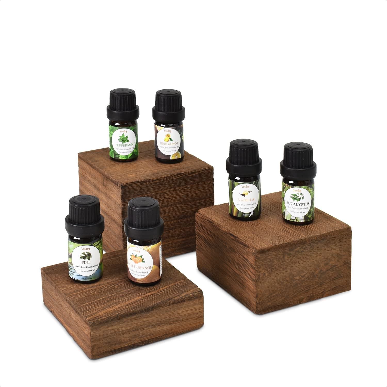 MOOCA 3-Piece Wooden Square Risers for Display Jewelry and Accessories Stand, Wood Display Stand for Enhanced Presentation, Versatile Wooden Jewelry and Display Stands for Vendor Events, Jewelry