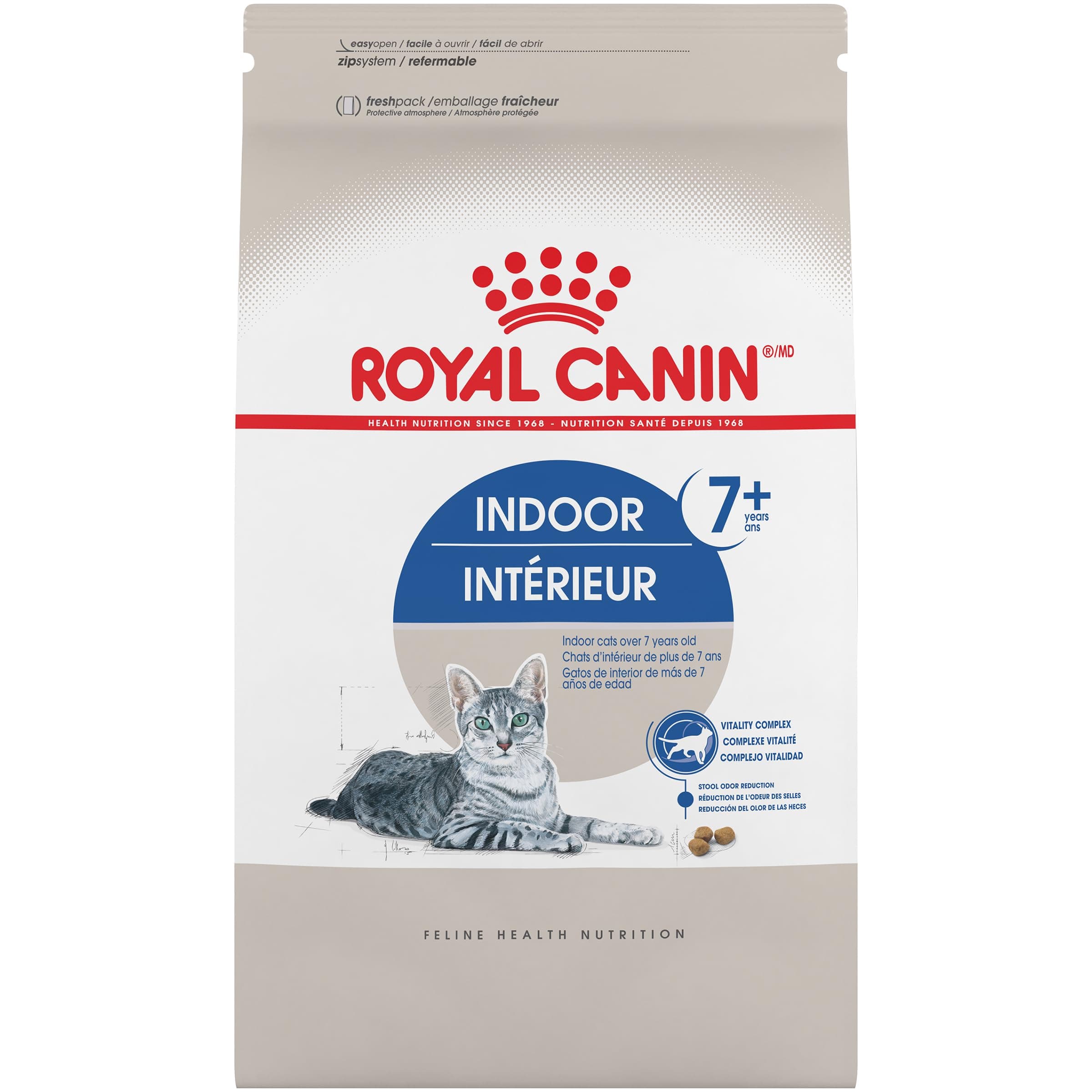 Royal Canin Feline Health Nutrition Indoor 7+ Mature Dry Cat Food, 2.5 lb Bag