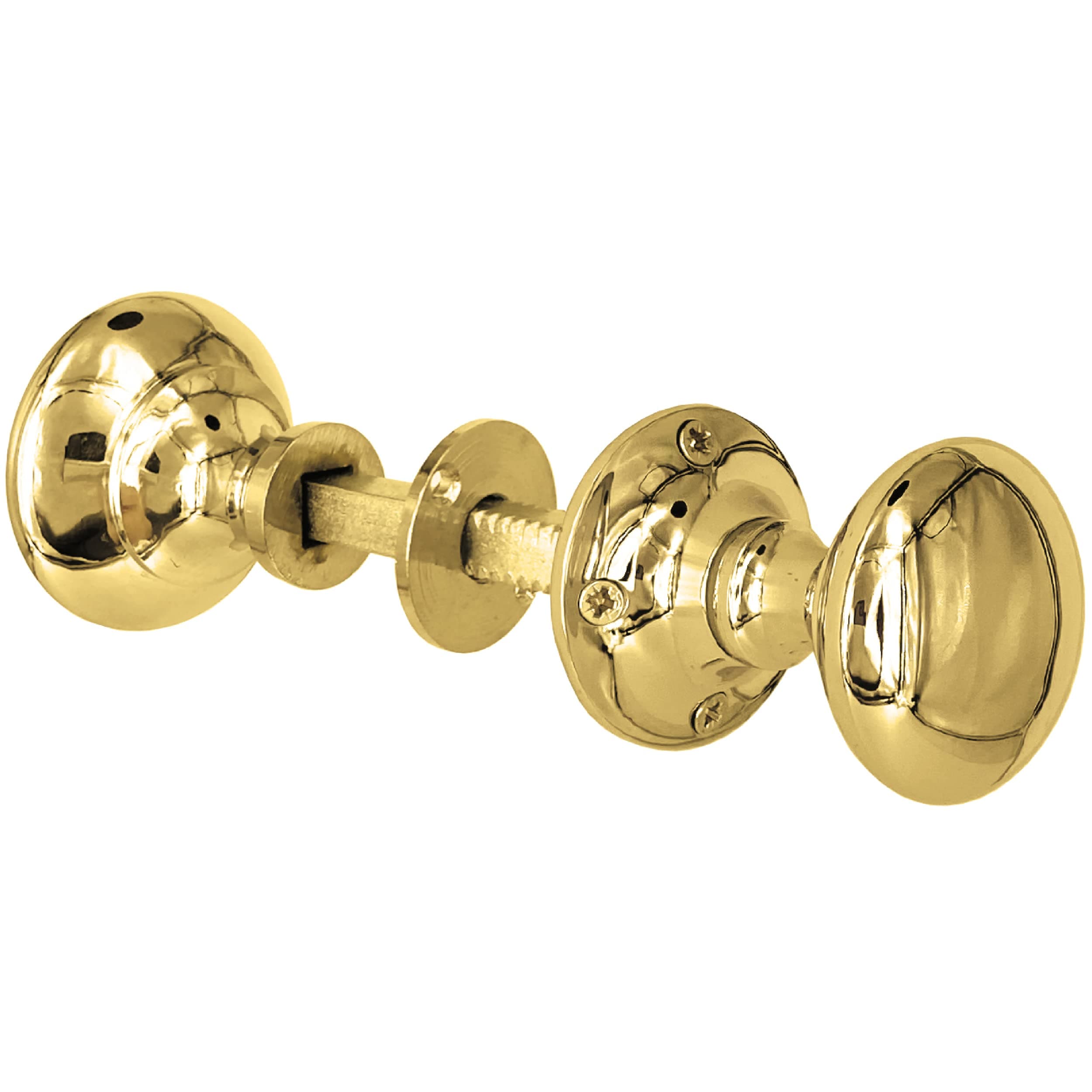 – PolishedBrass Rim Knobs for Doors and Victorian Door Knob with Matching Screws (RKB1)