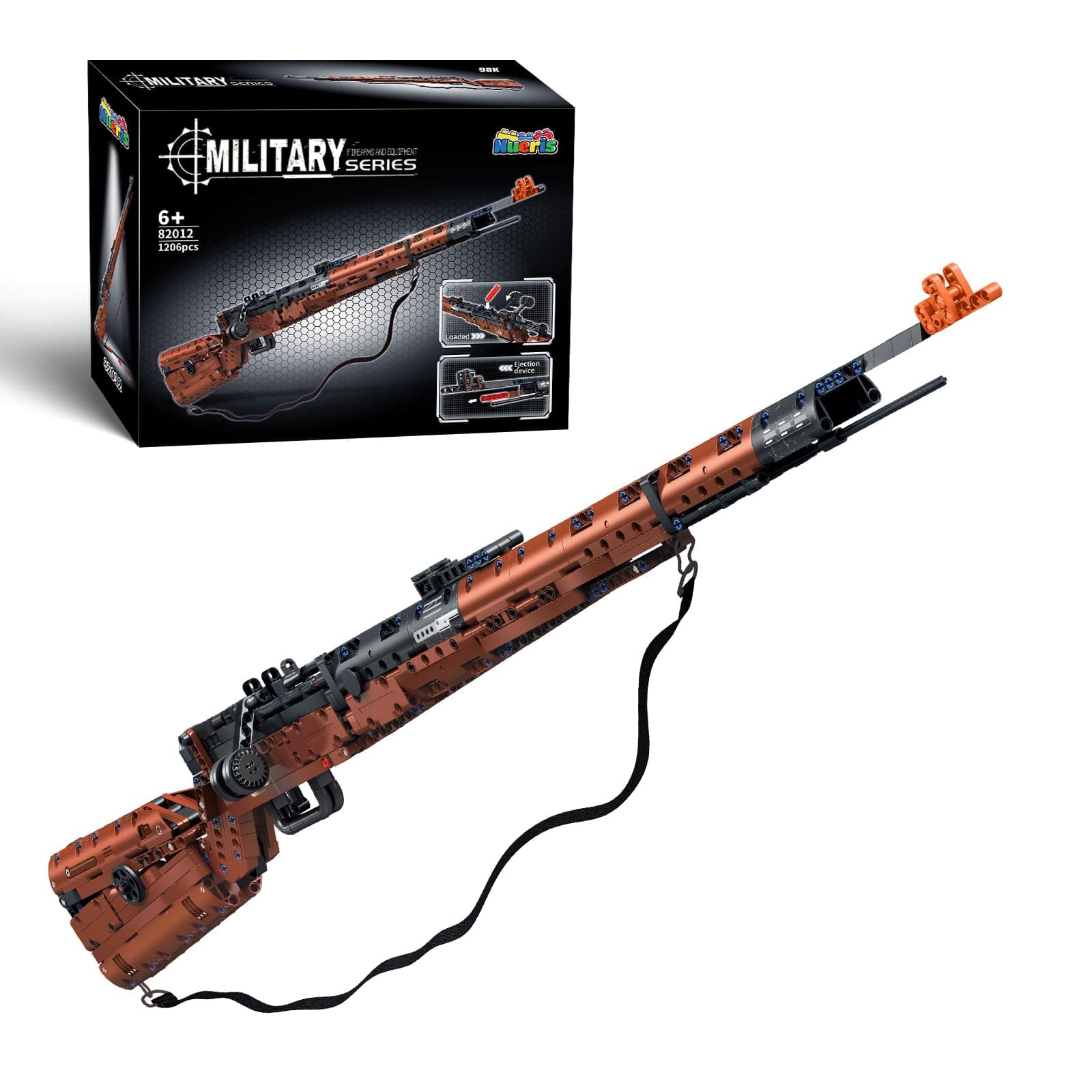 1:1 98K Building Blocks Sets - 1206 PCS Model Collection Toy Building Bricks Set - Simulation Militarily Toy Lovers for Kids and Adults Gift