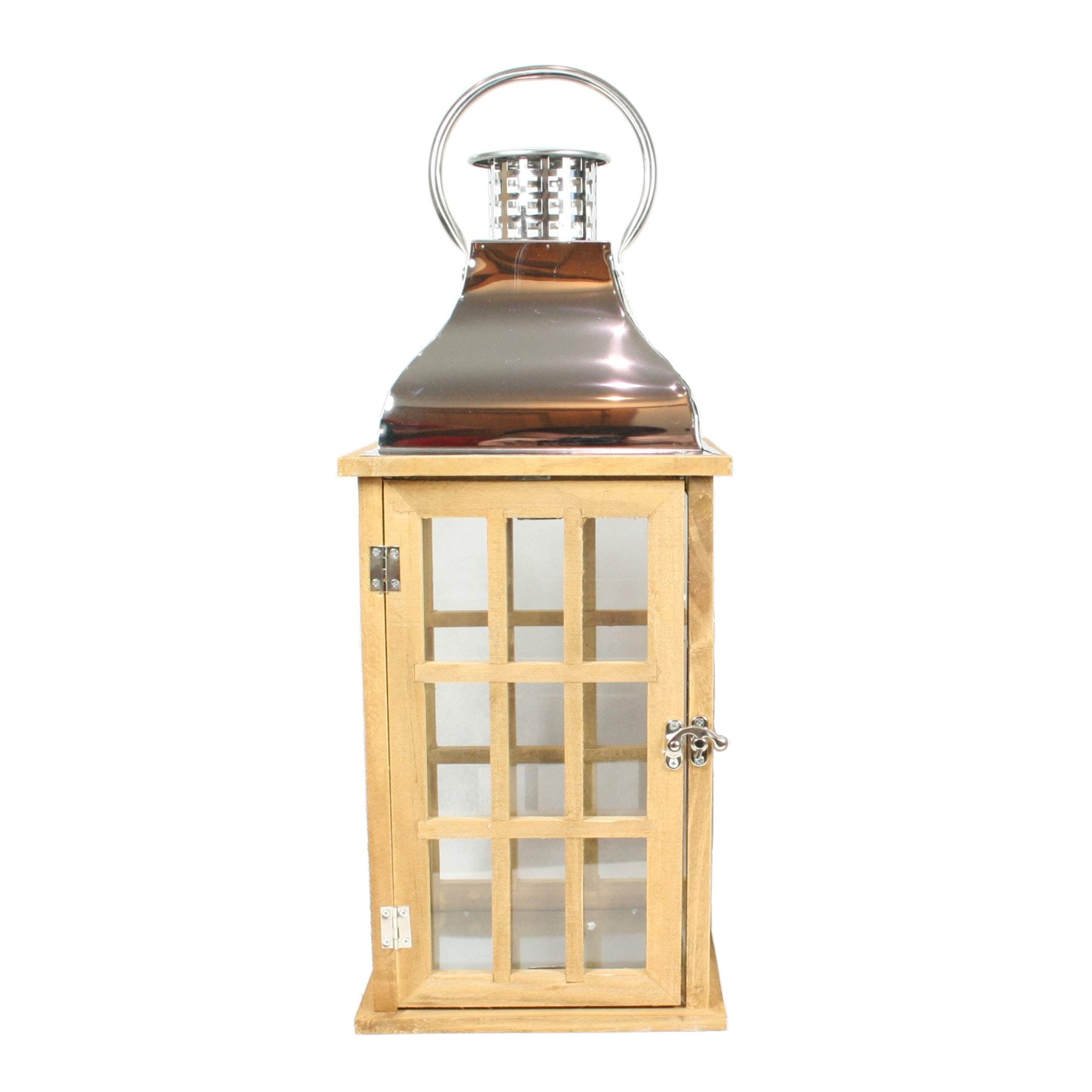 Large Wooden Candle Lantern for Home Garden Patio
