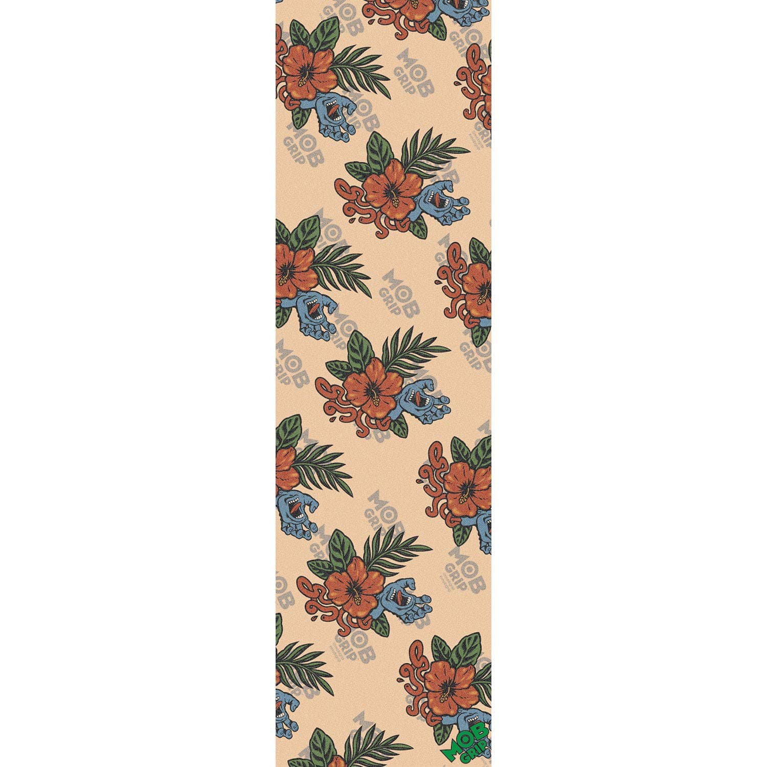 Mob Skateboard Griptape Santa Cruz Vacation Hand Clear Grip Tape Sheet 9" x 33"