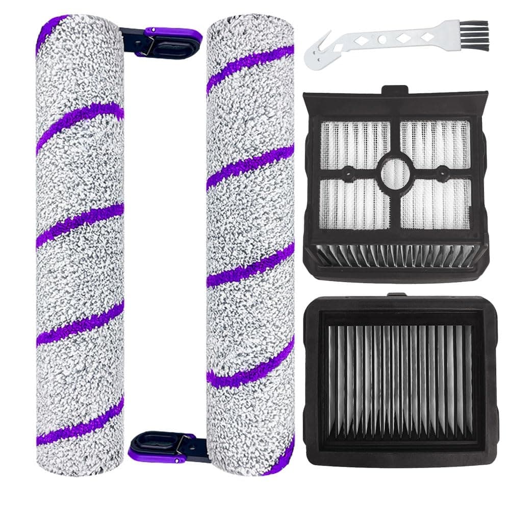 Brush Rollers And Filters Replacement Kit Compatible With Narwal S20 Pro Wet Dry Vacuum Cleaner, Accessories Include 2 Hepa Filters＆2 Brush Rollers