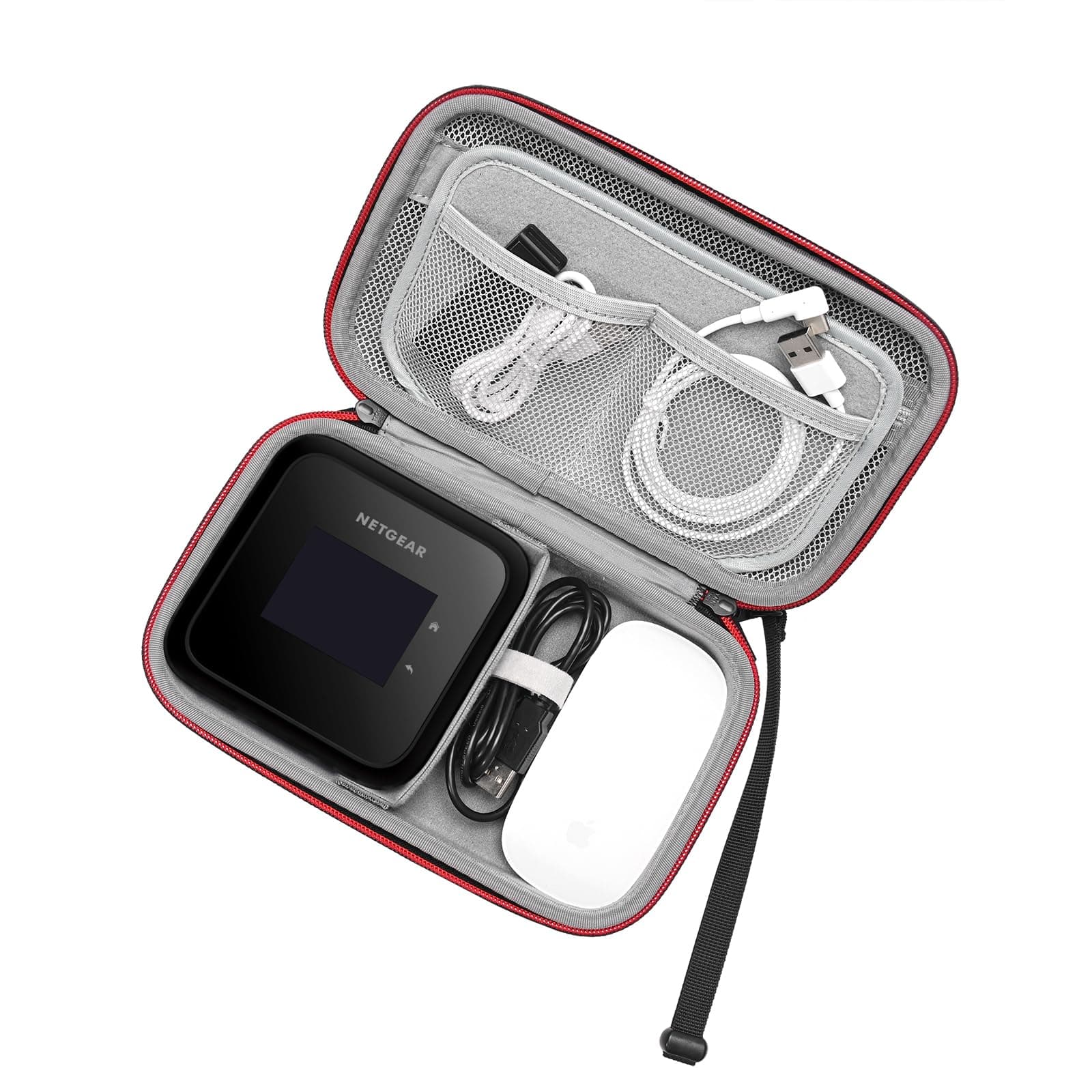 RLSOCO Carrying Case for NETGEAR Nighthawk M1 / M2 / M6 Pro / M5 / M6 WiFi Mobile Hotspot Router MR1100/ MR2100/MR6450/MR5200/MR6150- Fits Nighthawk Mobile Router, Charger, Charging Cable (Black)