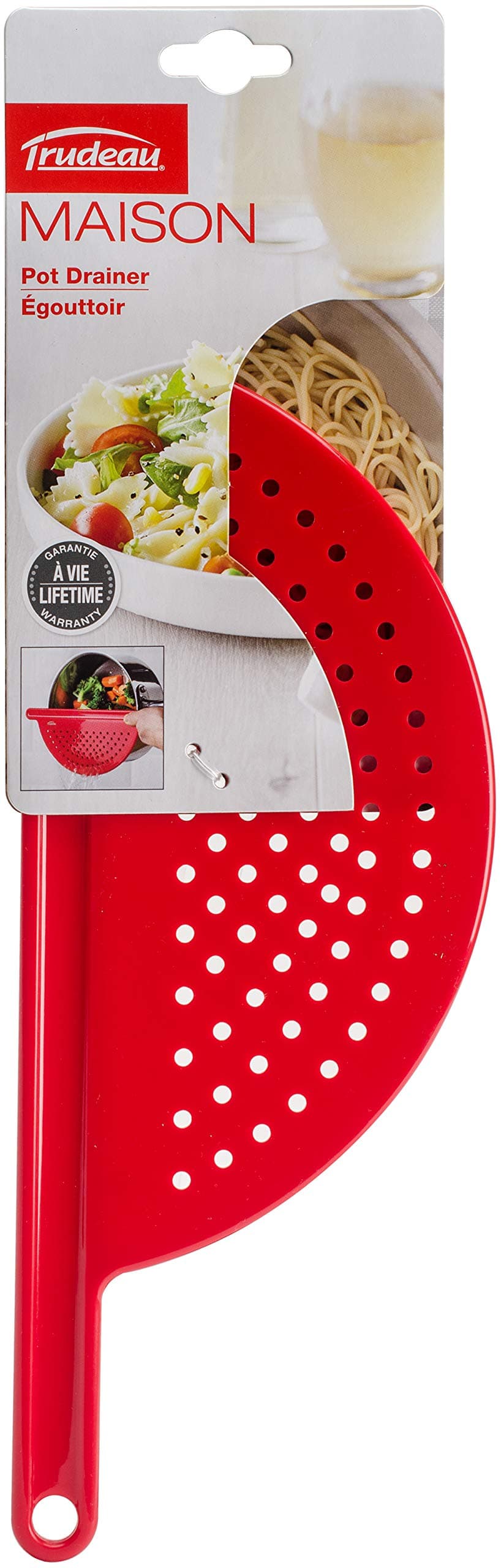 Trudeau Maison Pot Drainer 12", Red