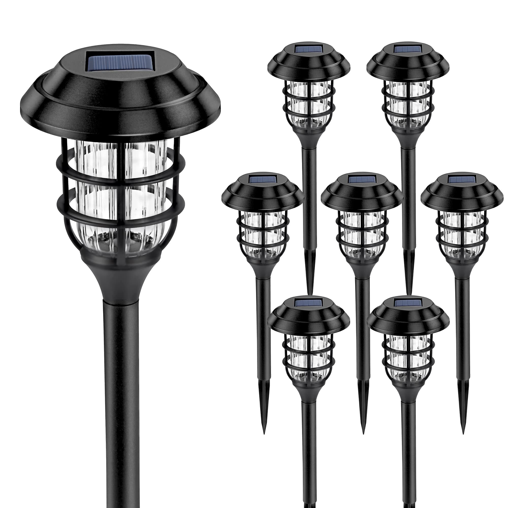 Solar Lights for Outside, Solar Outdoor Pathway Garden Lights Waterproof, Solar Powered Landscape Lighting for Yard, Garden, Pathway, Patio, Porch, Walkway, Driveway, 8 Pack(Cold White)