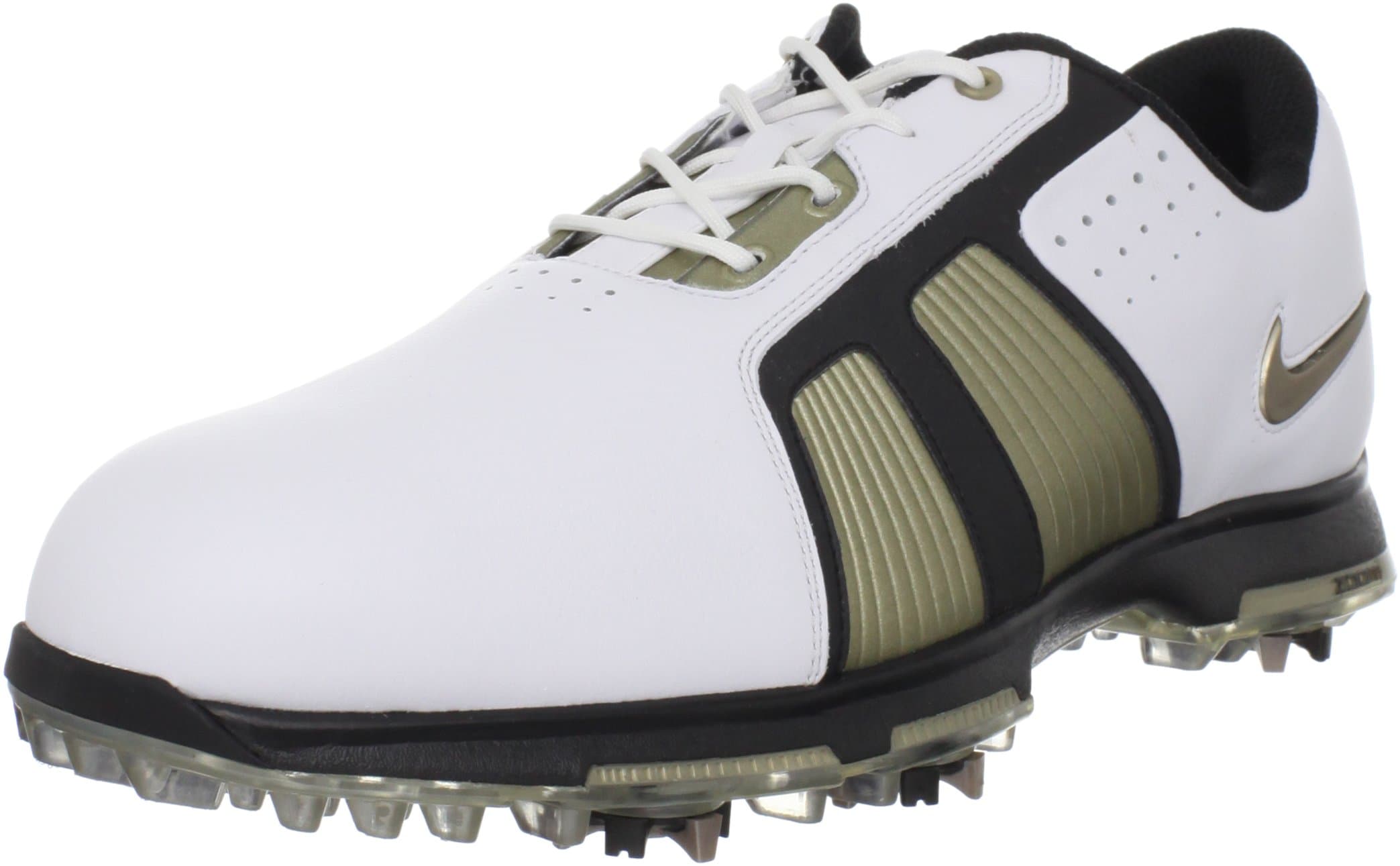 NIKE Golf Men's NIKE Zoom Trophy Golf Shoe, White/Metallic Gold Grain/Black, 11 2E US