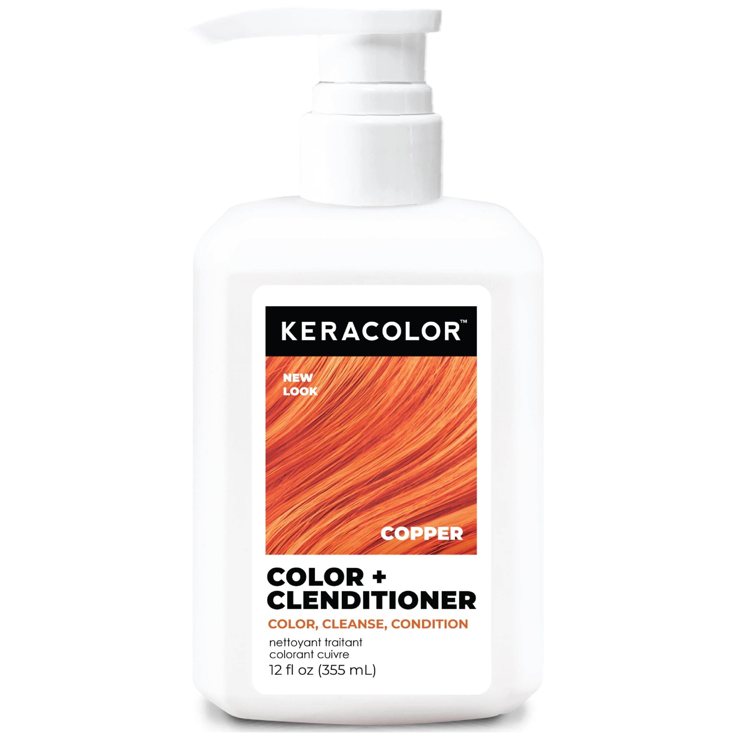 Keracolor Clenditioner COPPER Hair Dye - Semi Permanent Hair Color Depositing Conditioner, 12 Fl. Oz.