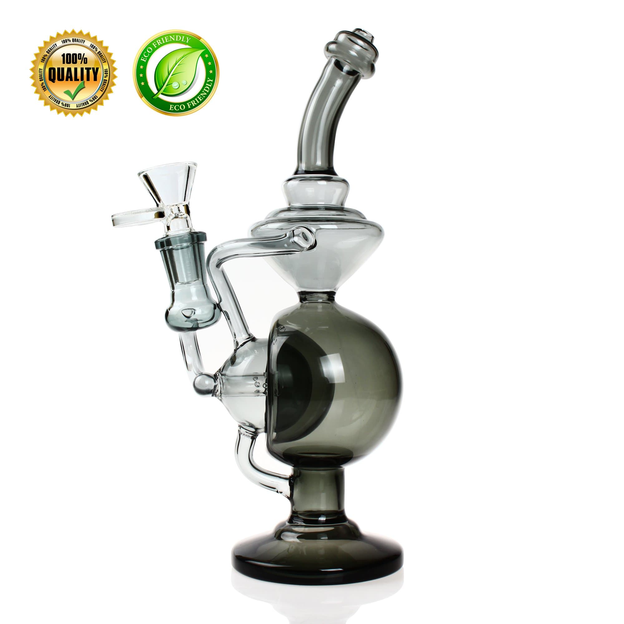 GOOLUS Recycler Glass Bong 14.4mm Bong Bowl Height 23cm Backwater Bongs Pipes Water Oil Rigs