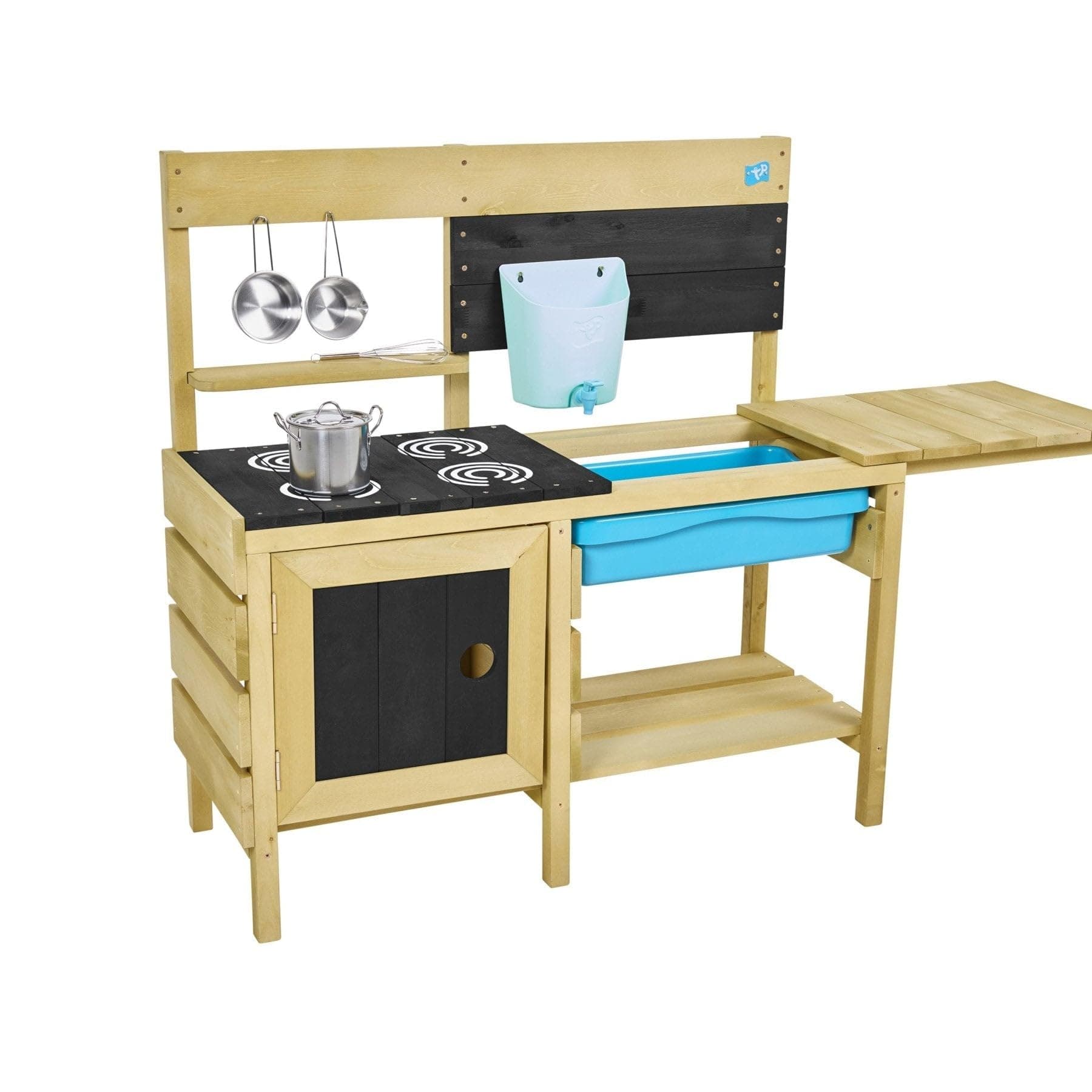 Toys | Mud Kitchen | Deluxe Wooden Mud Kitchen | Boys and Girls 3+ | Kids Outdoor Kitchen Playset with Water Pan, Garden Sink, and Kitchen Accessories | Garden & Sensory Pretend Play for Kids