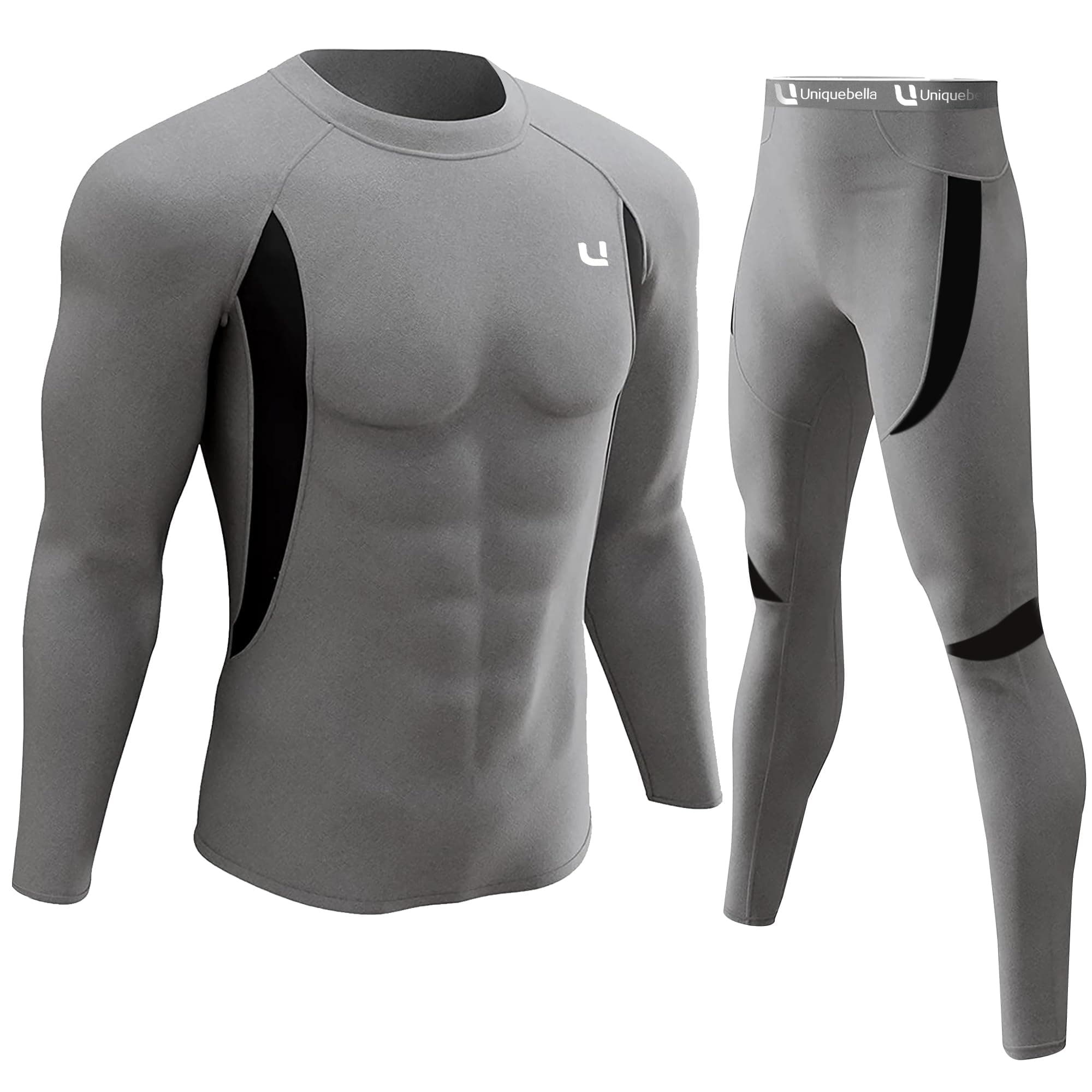 Men's Thermal Underwear Sets Top & Long Johns Fleece Sweat Quick Drying Thermo Base Layer
