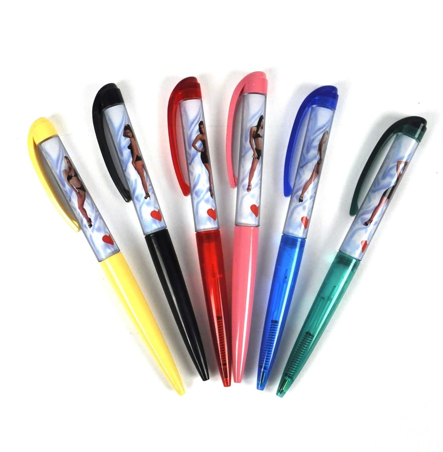 ootb Naked Female Stripper Floaty Pens Girl Woman Tip and Strip (Qty 6 Pack)