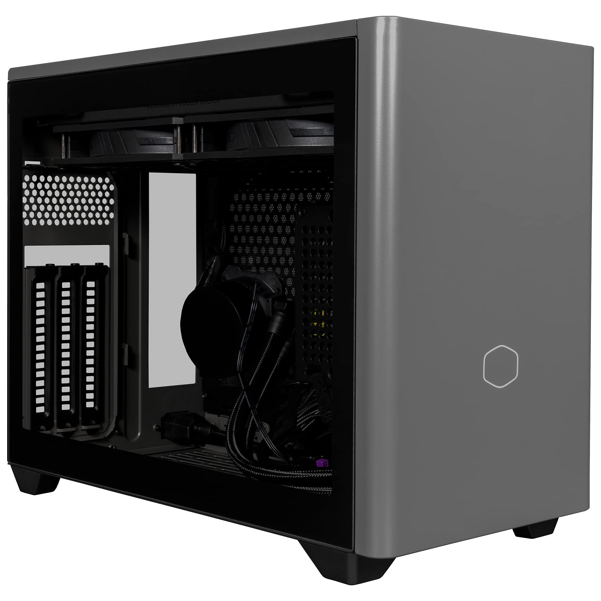 MasterBox NR200P MAX UK Plug Mini-ITX PC Case - Tempered Glass Side Panel, 280mm AIO CPU Cooler, 850W 80-PLUS Gold PSU Fully Modular, Vertical GPU Support with PCI-e 4.0 x16 Riser Cable