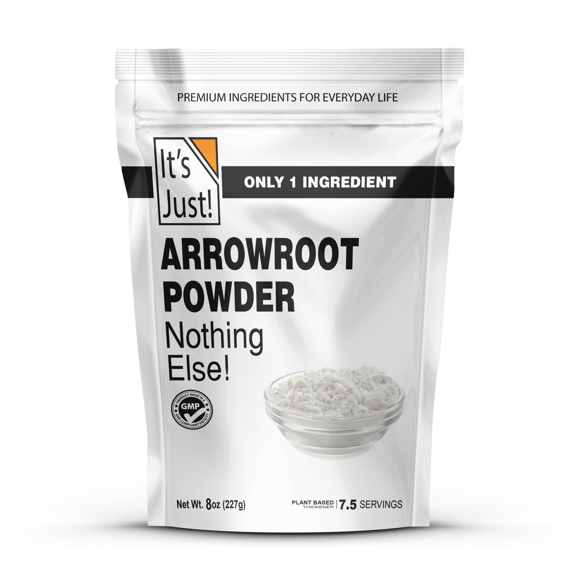 It's Just - Arrowroot Powder, 8oz, Natural Thickener, Gluten-Free, Dairy-Free, Non-GMO, Cornstarch Substitute