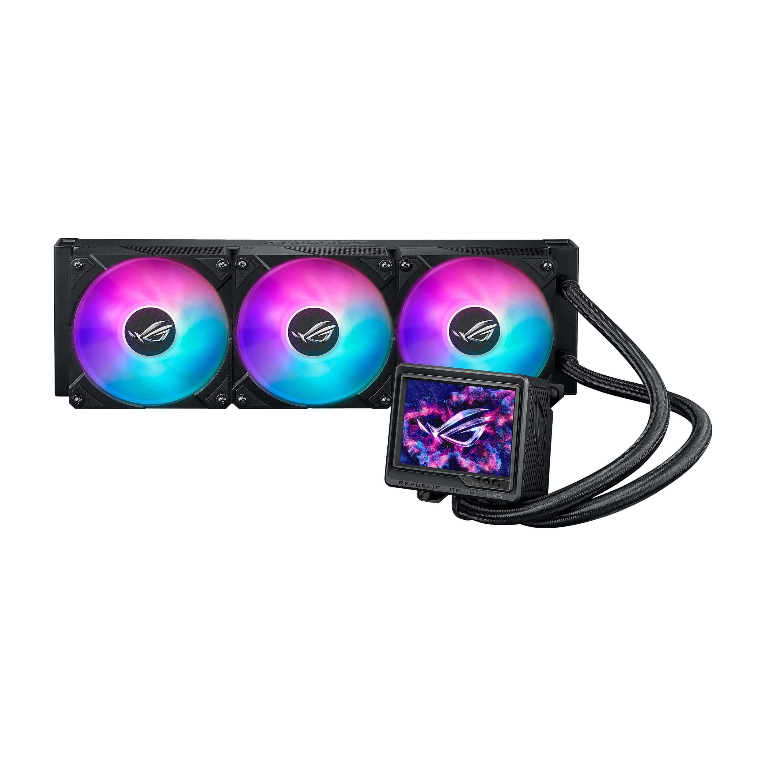 ROG RYUYJIN III 360 ARGB Extreme All-in-one AIO CPU Liquid Cooler, AMD Ryzen 9000 & Intel Core Ultra Ready, Asetek Gen8 V2 Pump; high Airflow & Static Pressure Magnetic Fans