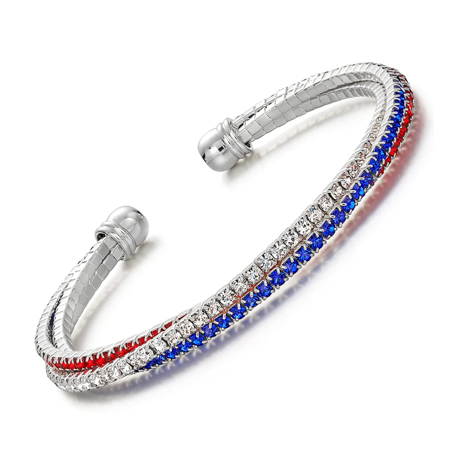 USA American Flag Bracelet Decorations Gift Red Blue White Bracelet Patriotic 4th of July Independence Day