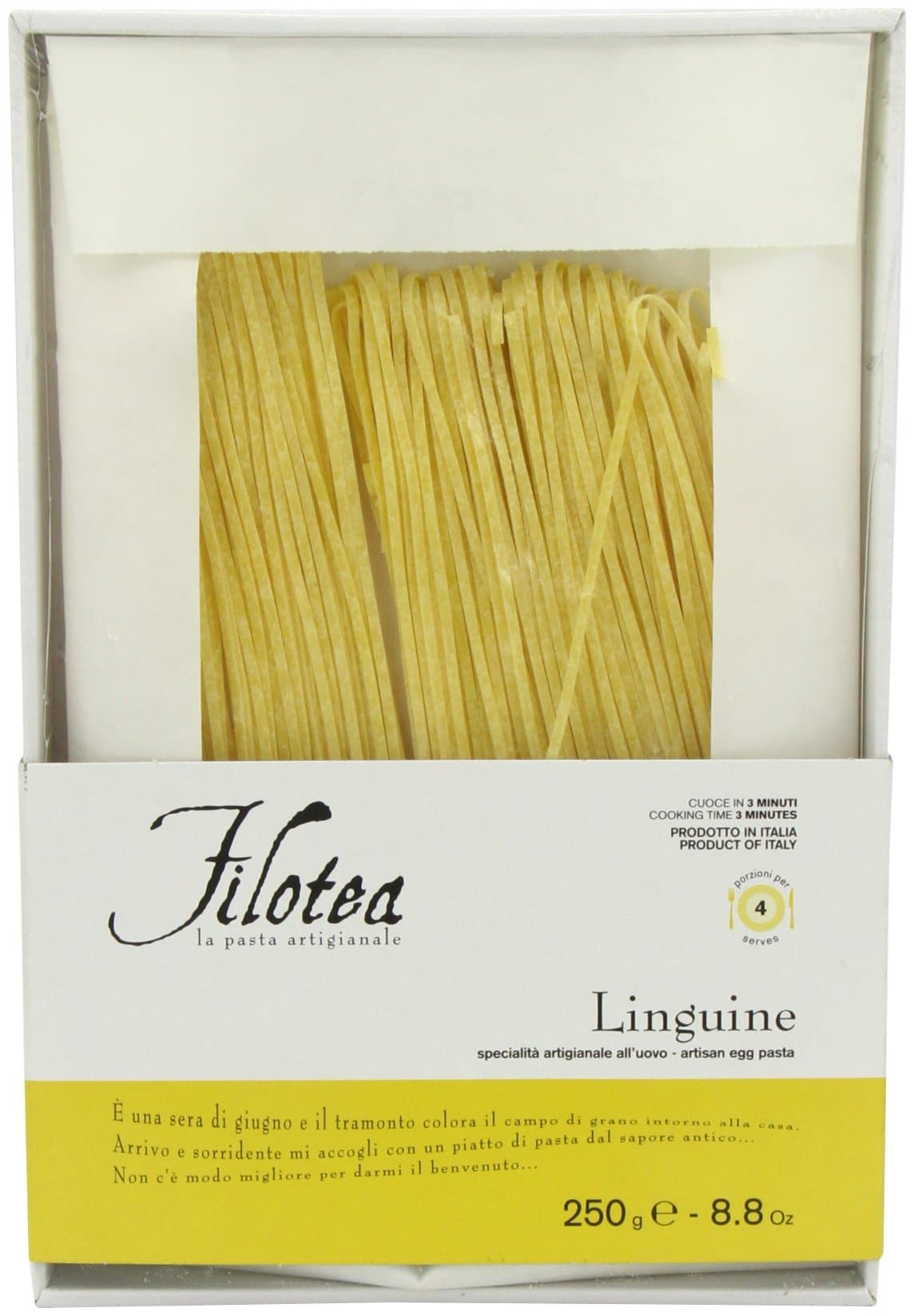 Filotea Egg Pasta, Linguine, 8.8 Ounce