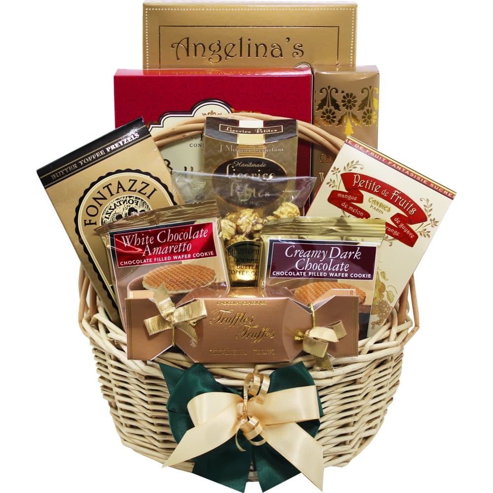 Sweet Sensations Cookie, Candy and Treats Gift Basket SMALL (Chocolate Option)