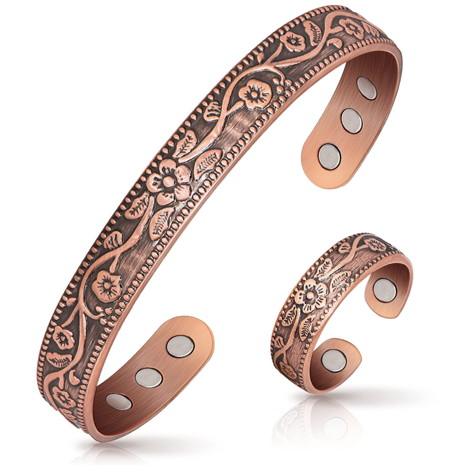 Lymphatic Drainage Ring & Copper Bracelet for Women