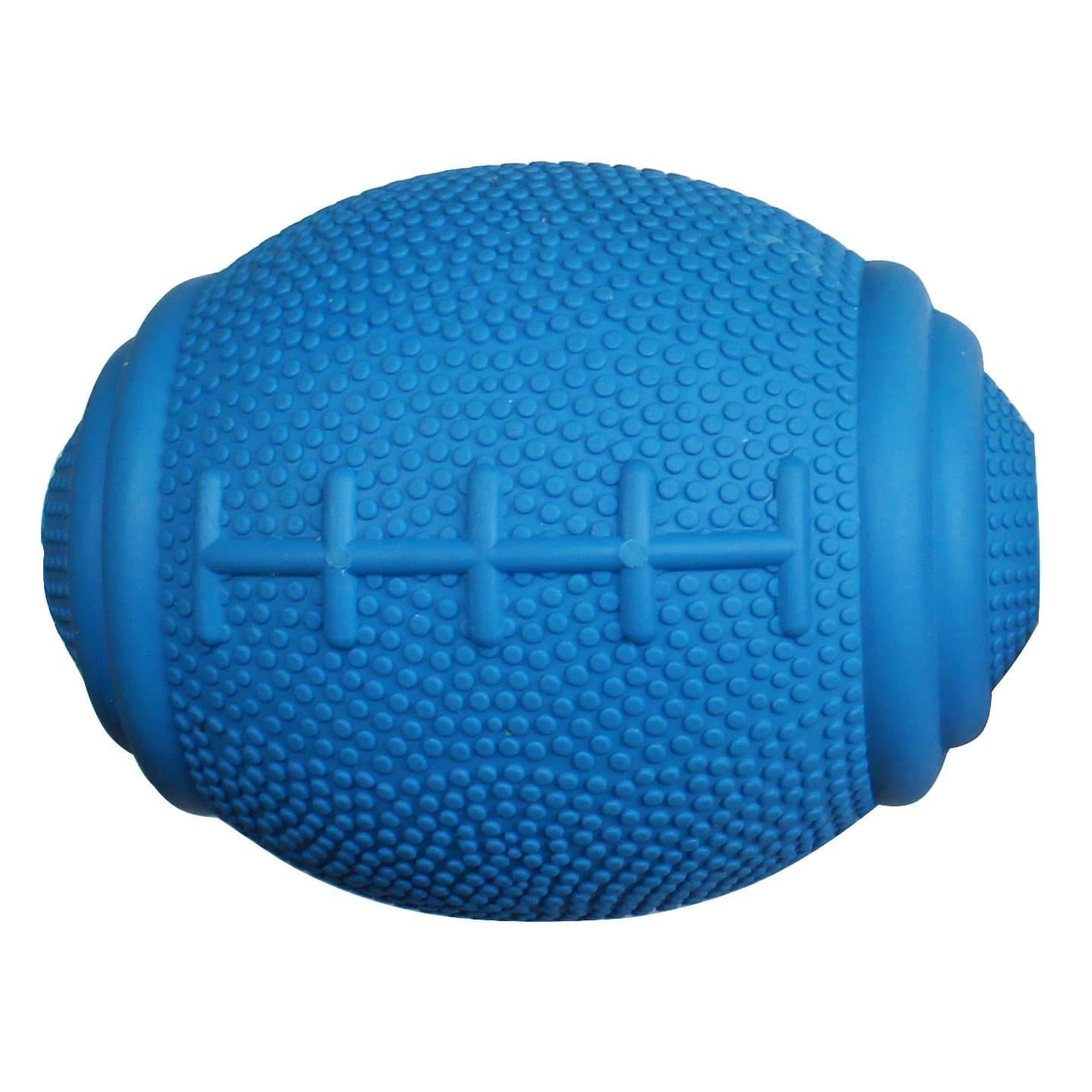 Tricky Treat Rugby Ball: Dog Treat Dispenser - Awesome Anxiety Reliever and Boredom Breaker, Fun Fetch and Basic Puppy Training Toy (Large, Blue)