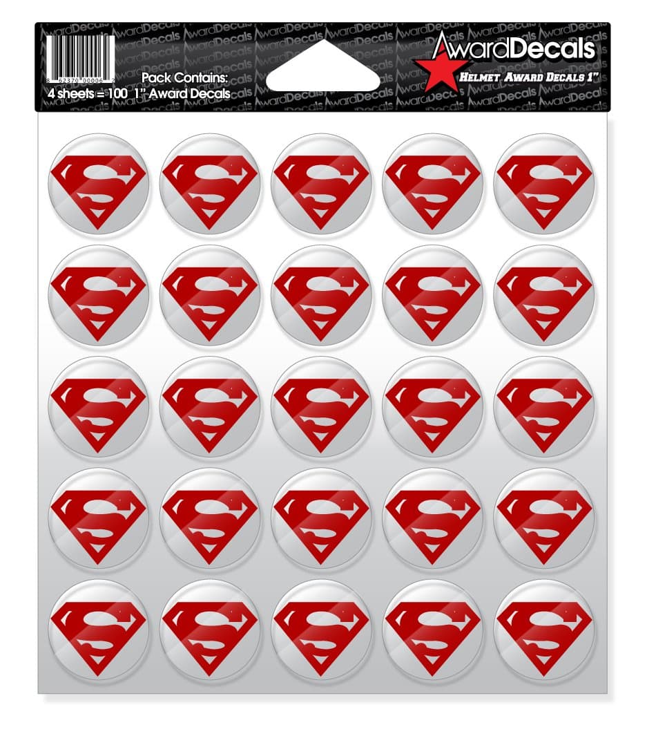 Award Decals Superman Decal (Red on Clear)